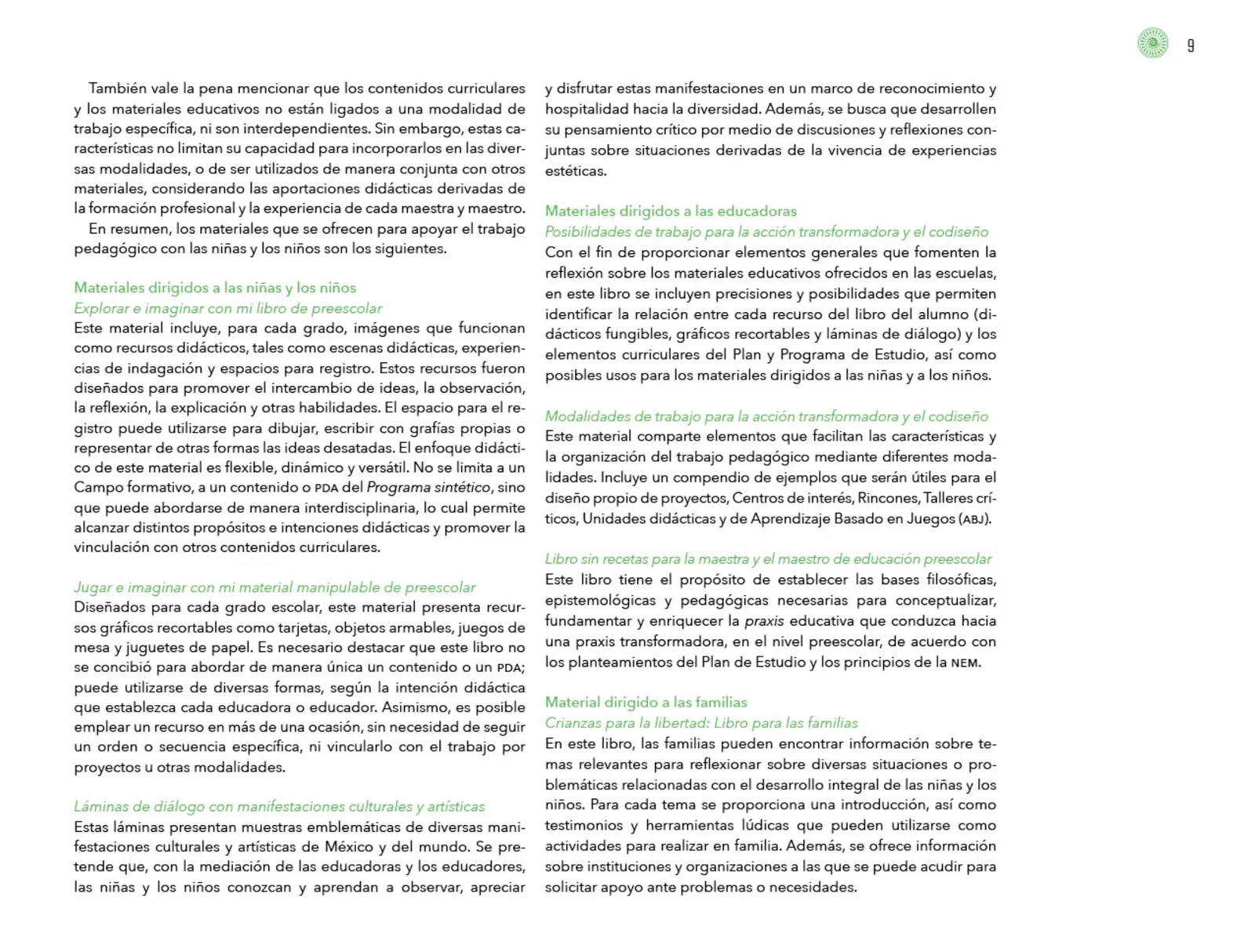 Página 10 de Posibilidades de trabajo para la acción transformadora y el codiseño. Ficheros. Fase 2  Libro de Educación Preescolar Grado 1°, 2°, 3°  Ciclo Escolar 2025 - 2026
