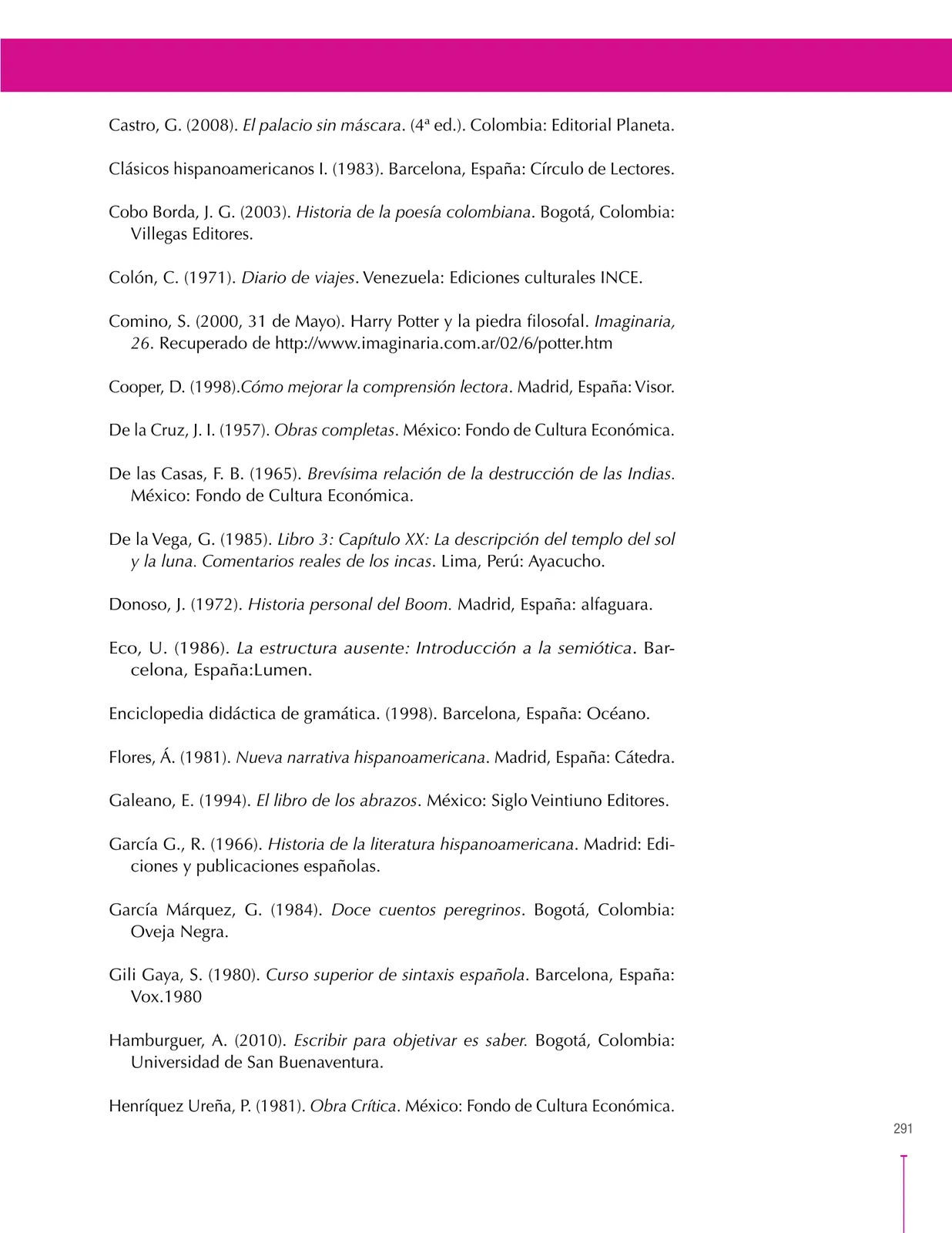 Página 291 de Lenguaje 9° · Secundaria Activa