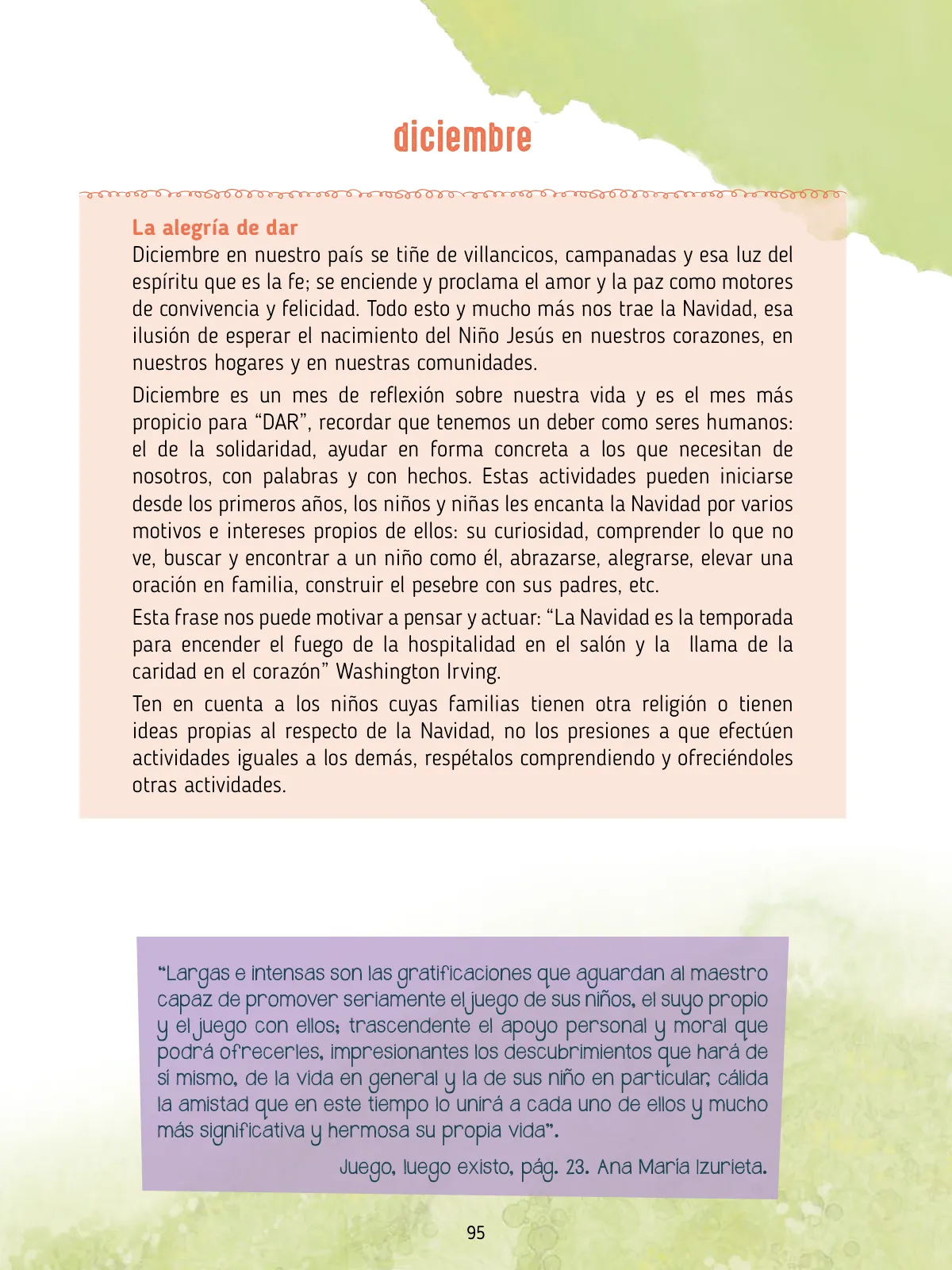 Página 97 de Agenda pedagógica 2017-2018 para docentes de II Ciclo de Instituciones de nivel de Educación Inicial · 2017