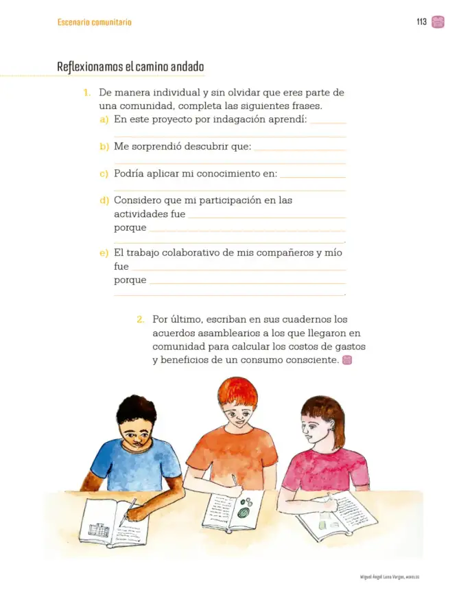 Página 116 de Proyectos Comunitarios. Libro de Educación Primaria Grado 3° Ciclo Escolar 2025 - 2026