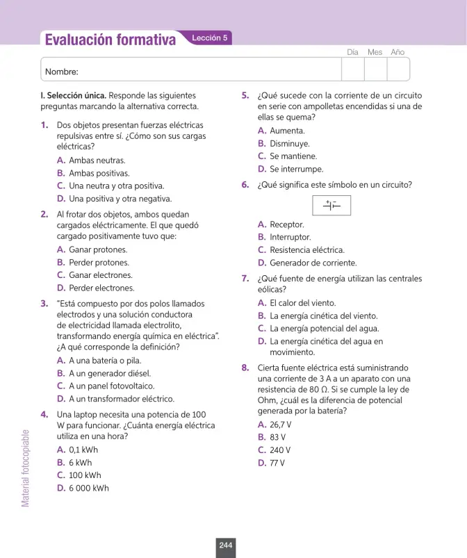 Página 85 de Ciencias Naturales – Octavo Básico | Texto del Estudiante MINEDUC – Descargar PDF · 2024