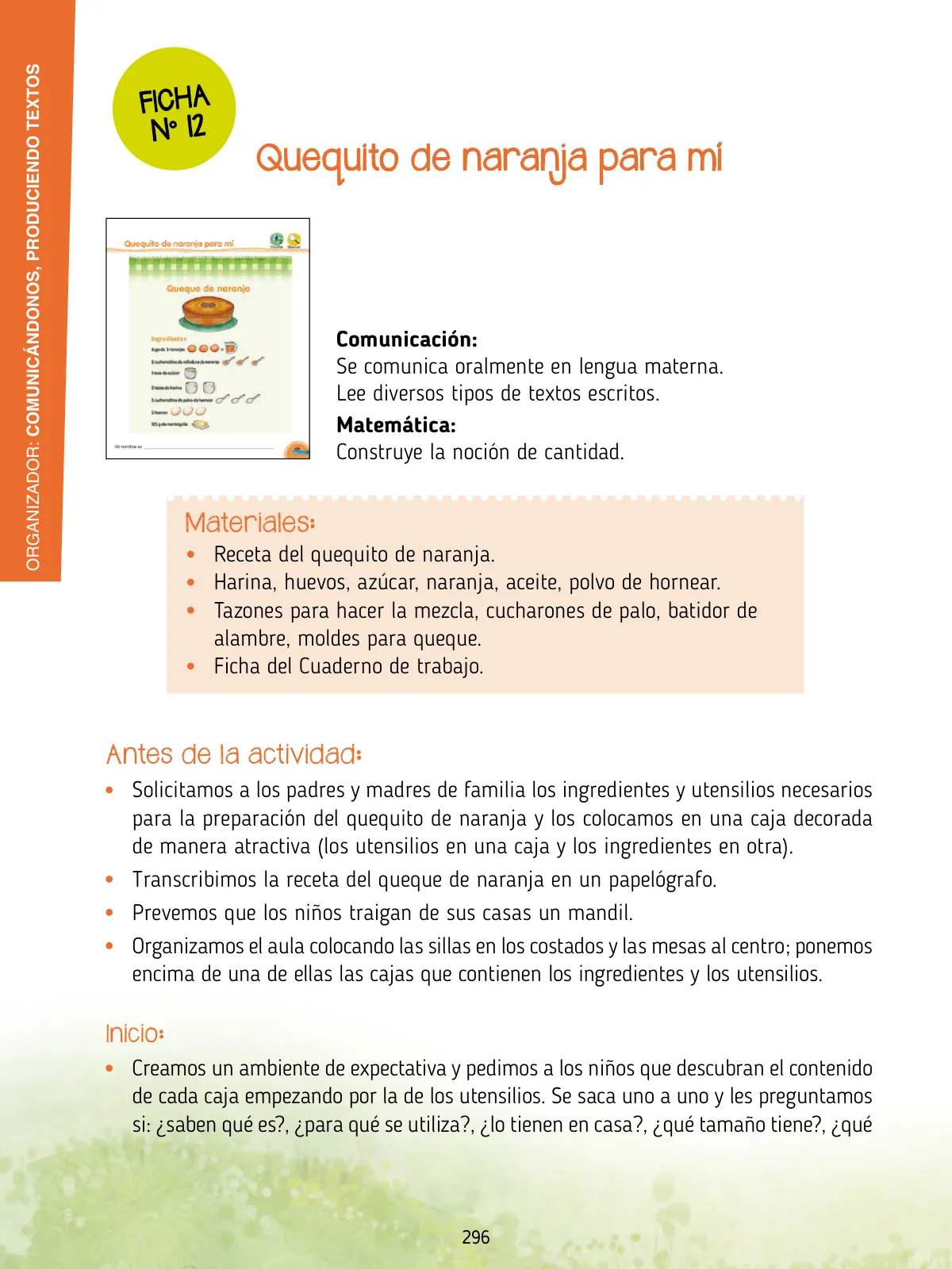 Miniatura página 298 de Agenda pedagógica 2017-2018 para docentes de II Ciclo de Instituciones de nivel de Educación Inicial · 2017
