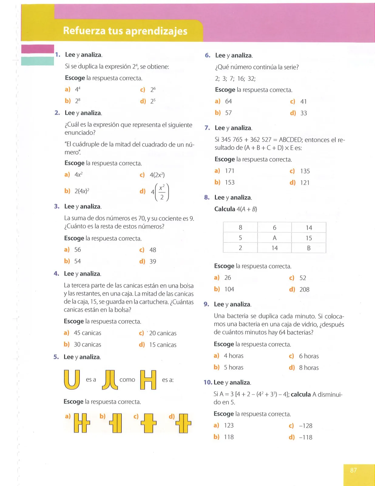 Página 87 de Matematica · 9 EGB · 2025