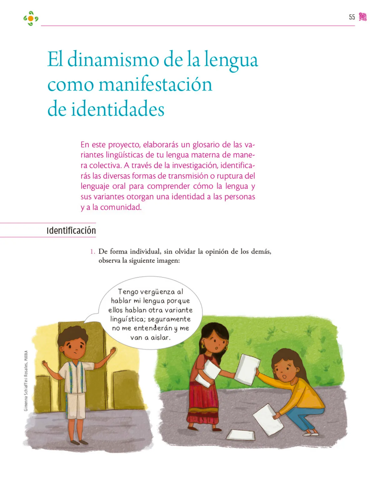 Miniatura página 56 de Colección Ximhai. Nuestro libro de proyectos.   Libro de Educación Secundaria Grado 1°  Ciclo Escolar 2025 - 2026
