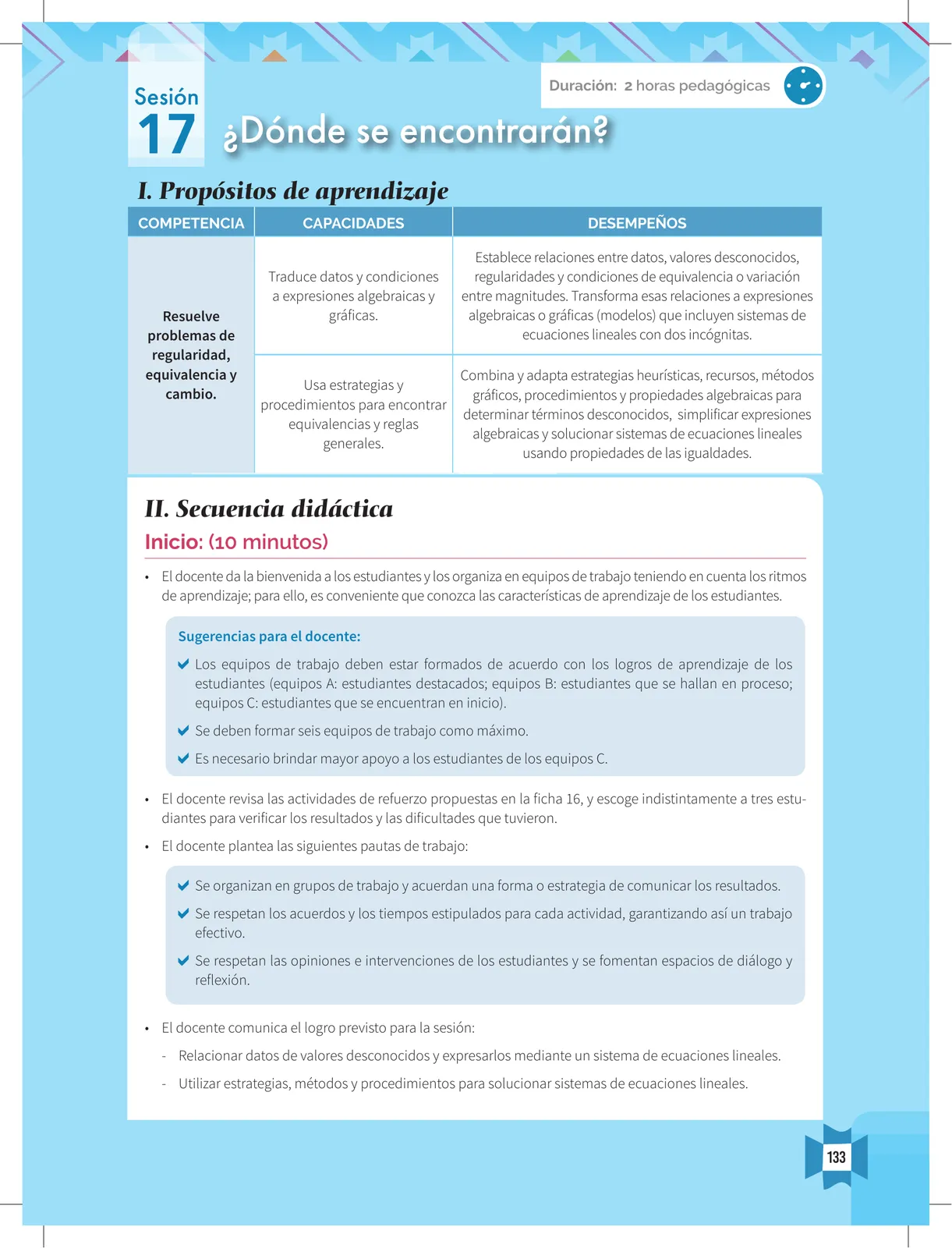 Miniatura página 135 de Resolvamos problemas 4 : manual para el docente 2018 · 2018
