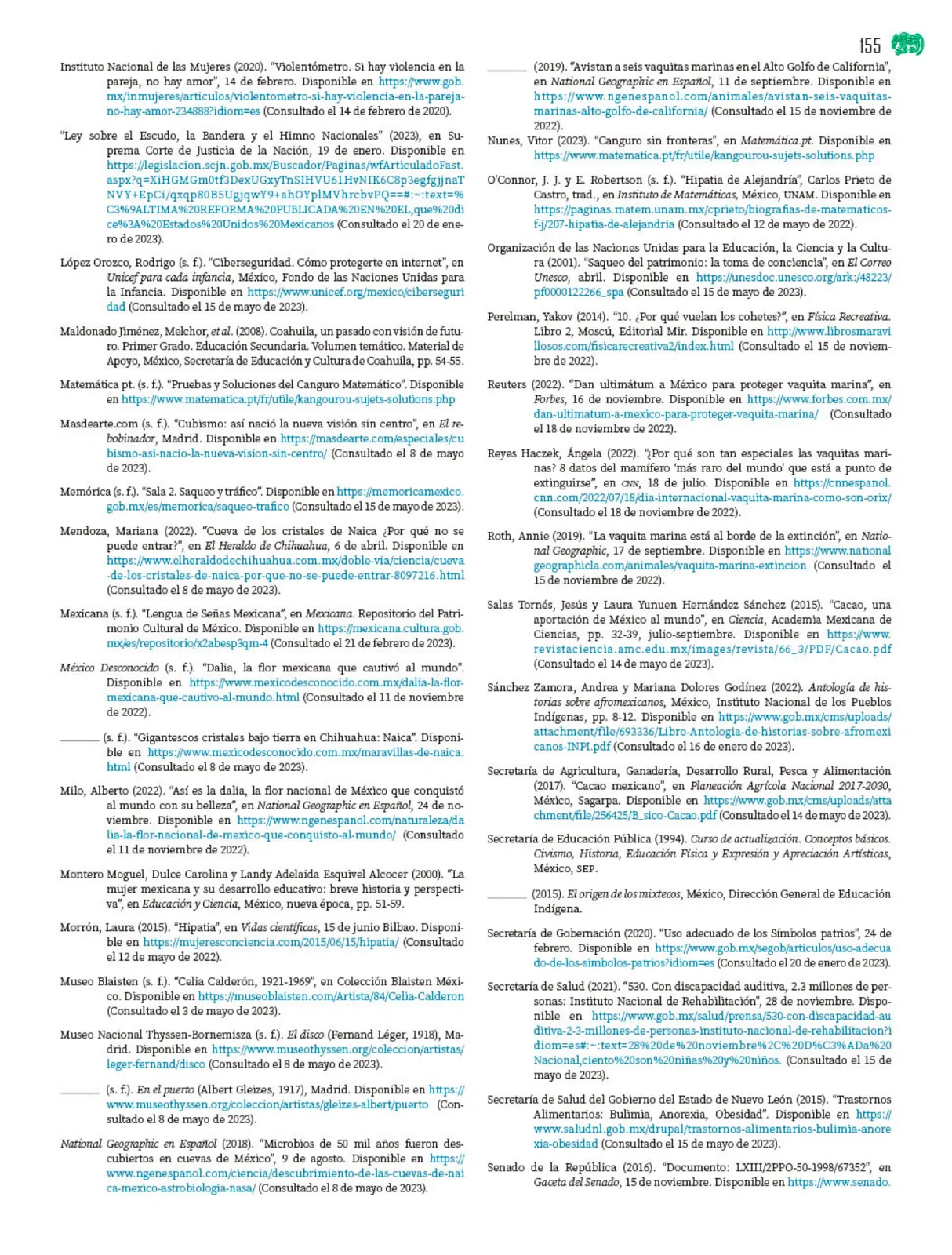 Página 156 de Colección Ximhai. Múltiples lenguajes. Libro de Educación Telesecundaria Grado 1° Ciclo Escolar 2025 - 2026