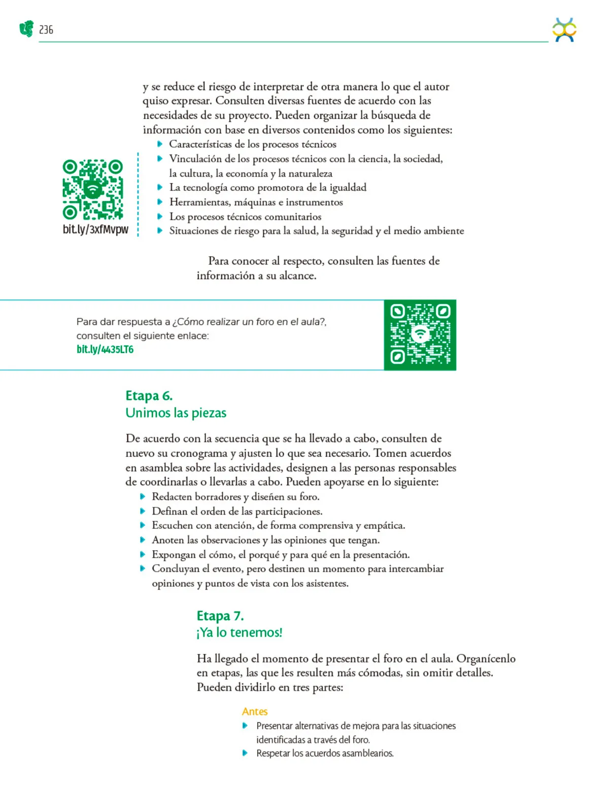 Miniatura página 237 de Colección Sk´asolil. Nuestro libro de Proyectos.  Tomo II.  Libro de Educación Telesecundaria Grado 2°  Ciclo Escolar 2025 - 2026