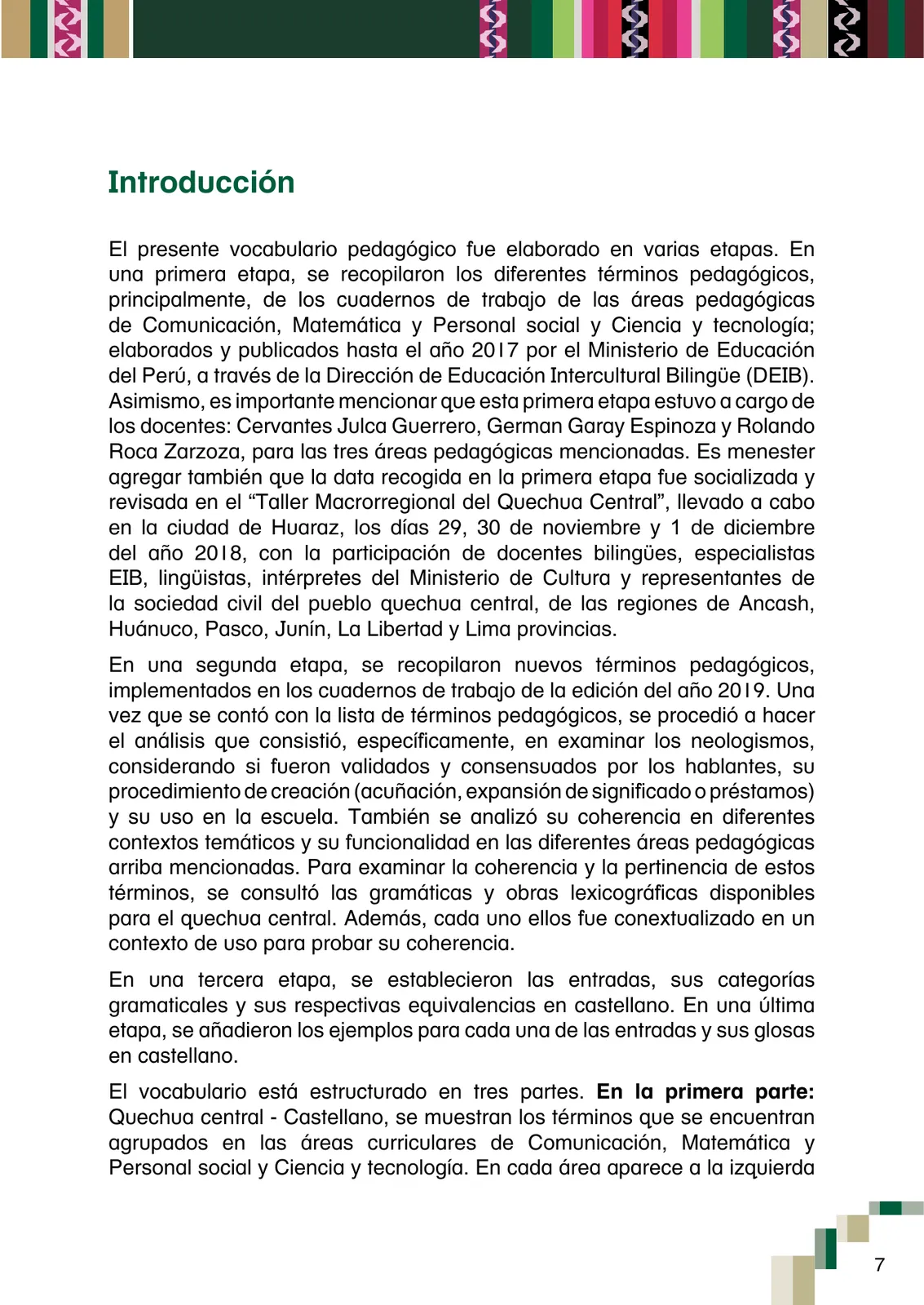 Página 9 de Yachachinapaq shimikuna - chawpin qichwa = Vocabulario pedagógico quechua central · 2021