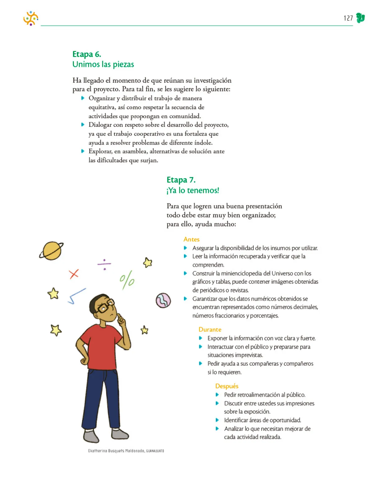 Página 128 de Colección Sk´asolil. Nuestro libro de Proyectos. Tomo III. Libro de Educación Telesecundaria Grado 2° Ciclo Escolar 2025 - 2026