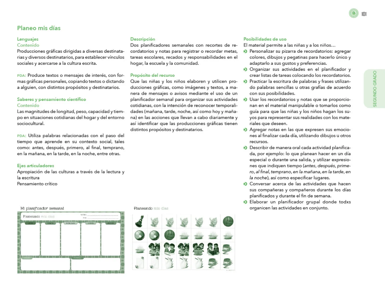 Miniatura página 102 de Posibilidades de trabajo para la acción transformadora y el codiseño. Ficheros. Fase 2  Libro de Educación Preescolar Grado 1°, 2°, 3°  Ciclo Escolar 2025 - 2026
