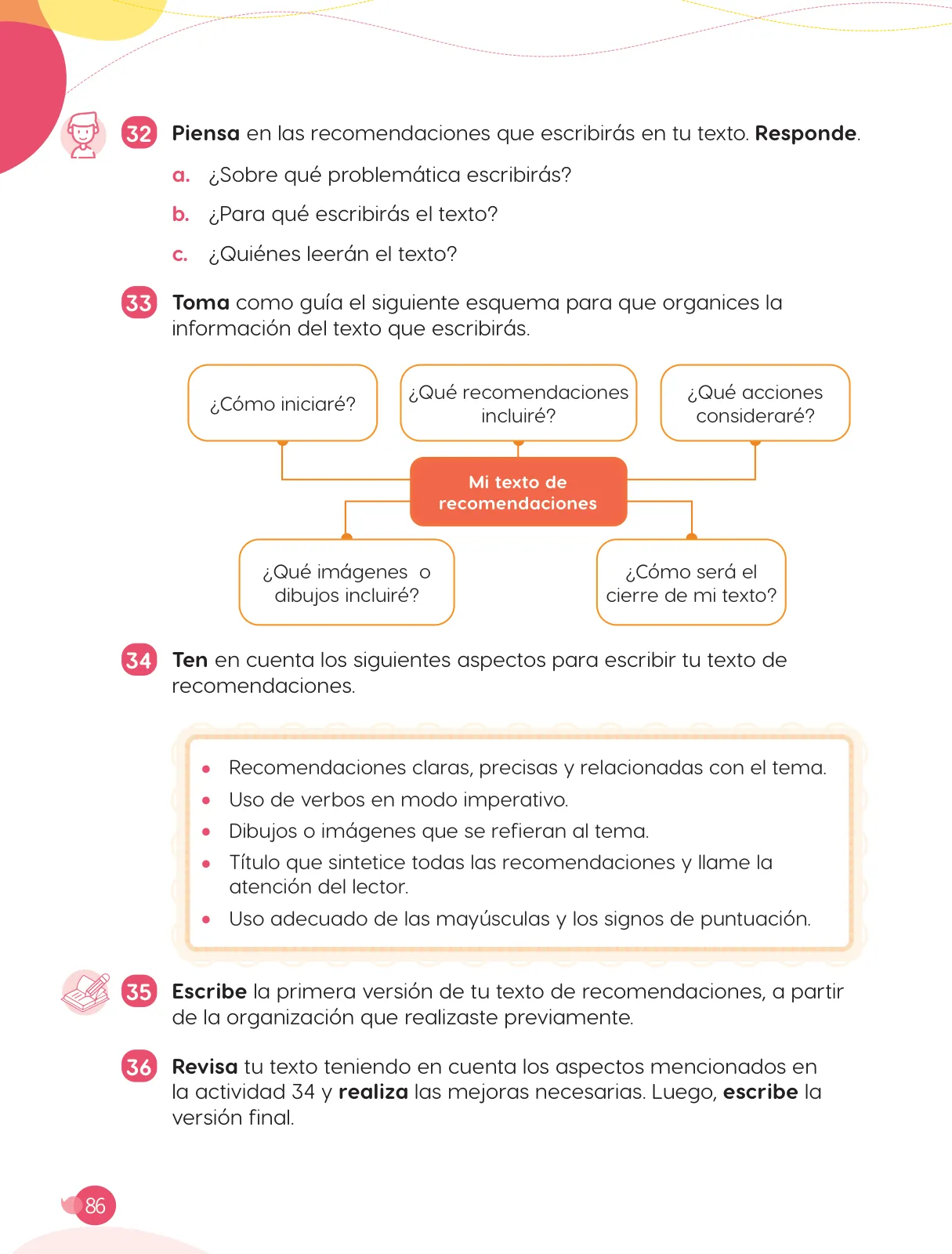 Página 88 de Cuadernillo de Comunicación 4, cuarto grado de Primaria · 2023
