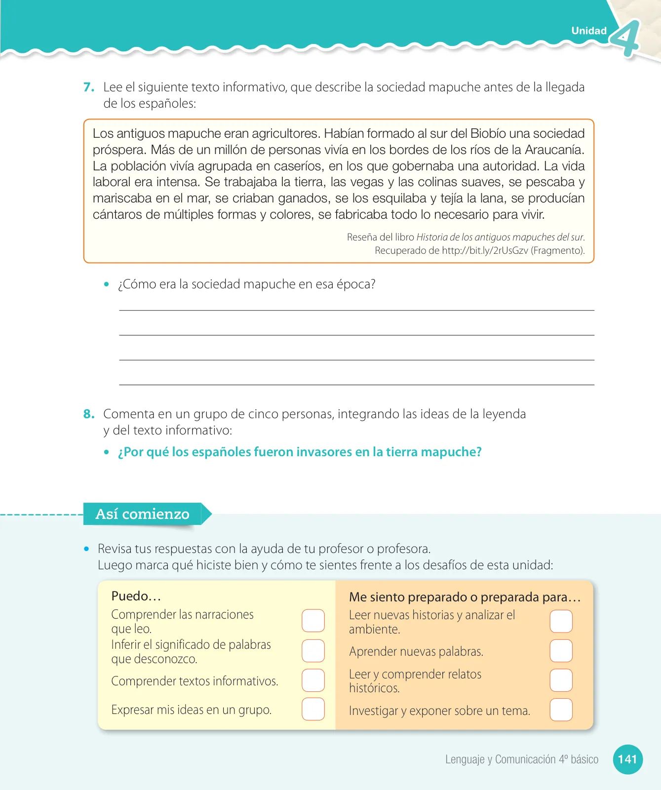 Página 143 de Lenguaje y Comunicación – Cuarto Básico | Texto del Estudiante MINEDUC – Descargar PDF · 2024