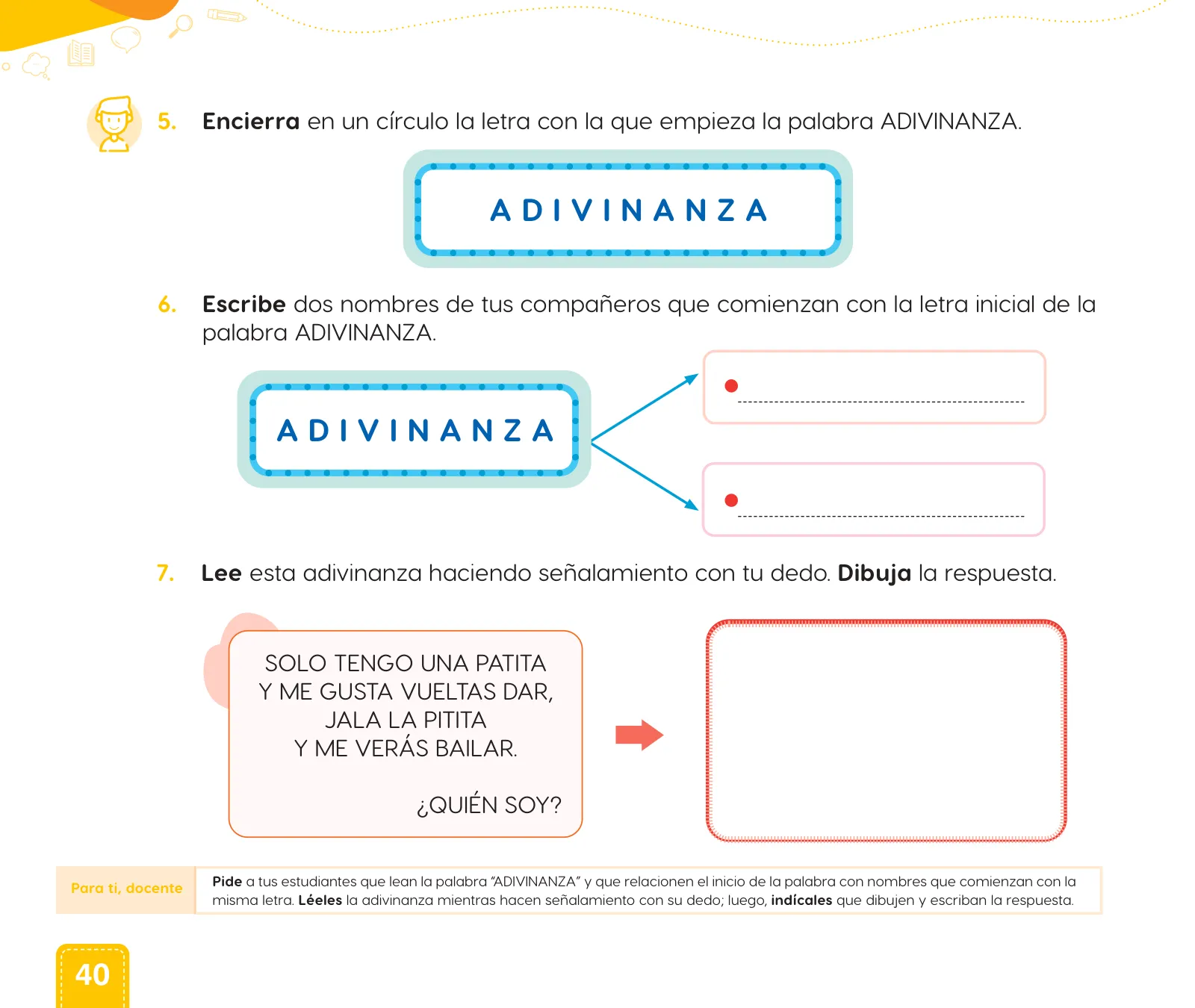 Miniatura página 42 de Cuadernillo de Comunicación 1. Primer grado de Primaria · 2024
