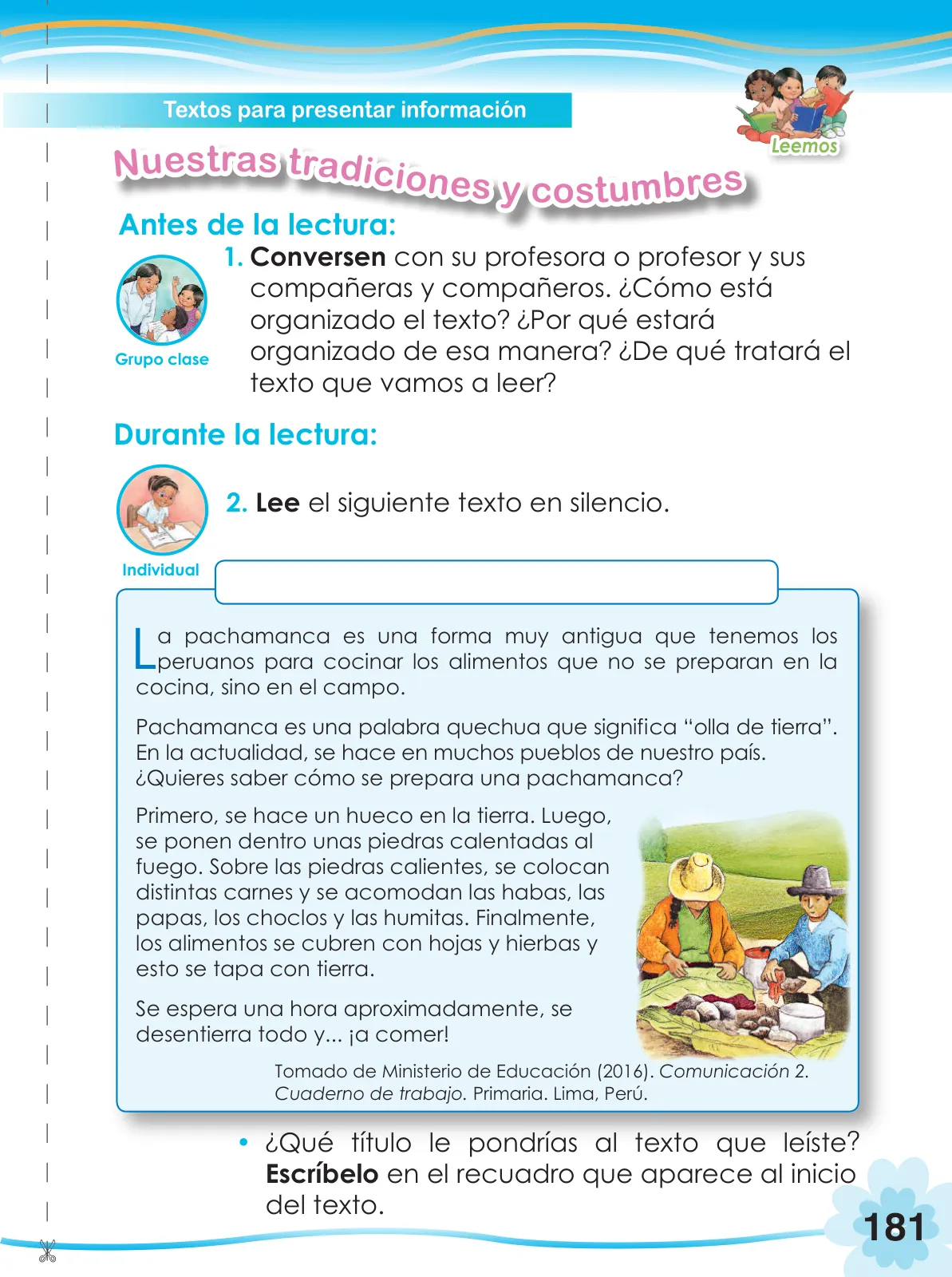 Miniatura página 183 de Comunicación 2 : cuaderno de trabajo para segundo grado de Educación Primaria 2019 · 2019