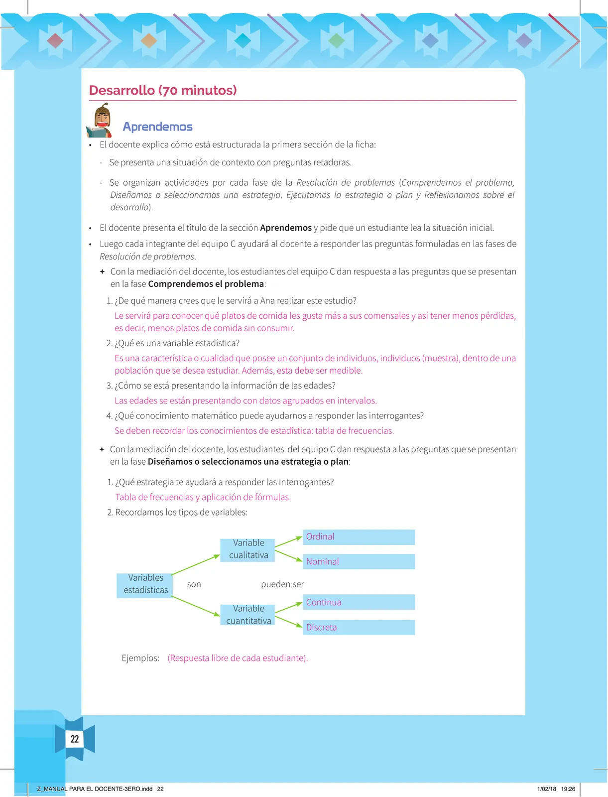 Página 24 de Resolvamos problemas 3 : manual para el docente 2018 · 2018