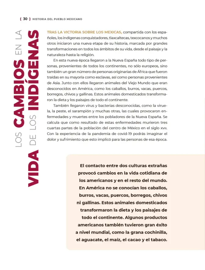 Página 31 de Historia del pueblo mexicano. Multigrado Libro de Educación Telesecundaria Grado 1° Ciclo Escolar 2025 - 2026