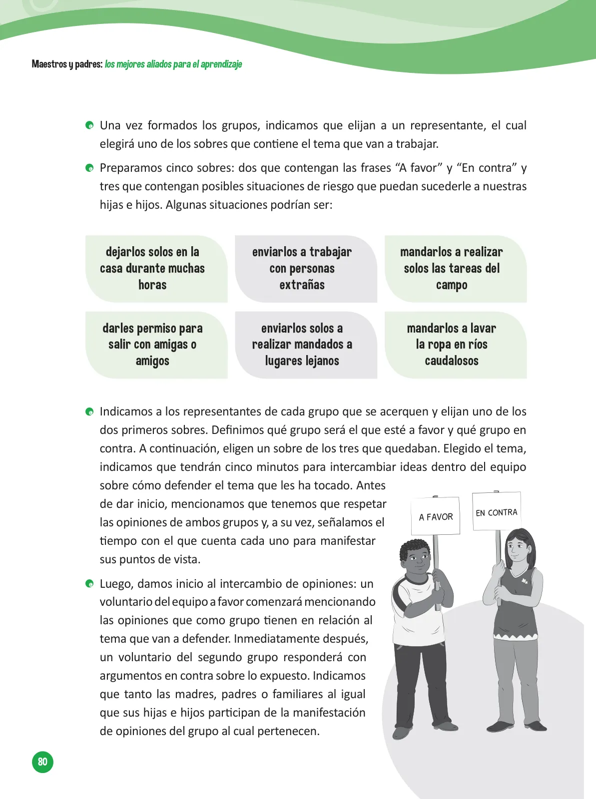 Miniatura página 82 de Guía para el trabajo docente con las familias del ciclo V de Primaria · 2016