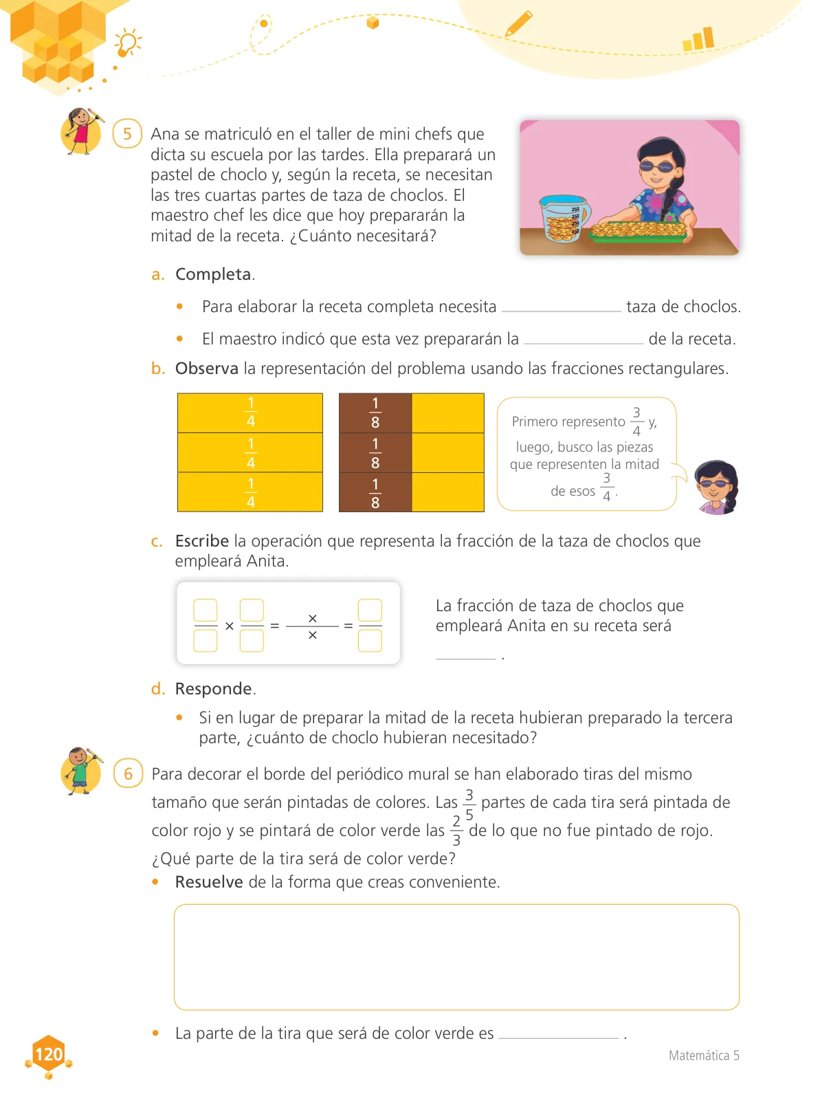 Miniatura página 121 de Matemática 5 : cuaderno de trabajo para quinto grado de Educación Primaria 2018 · 2018