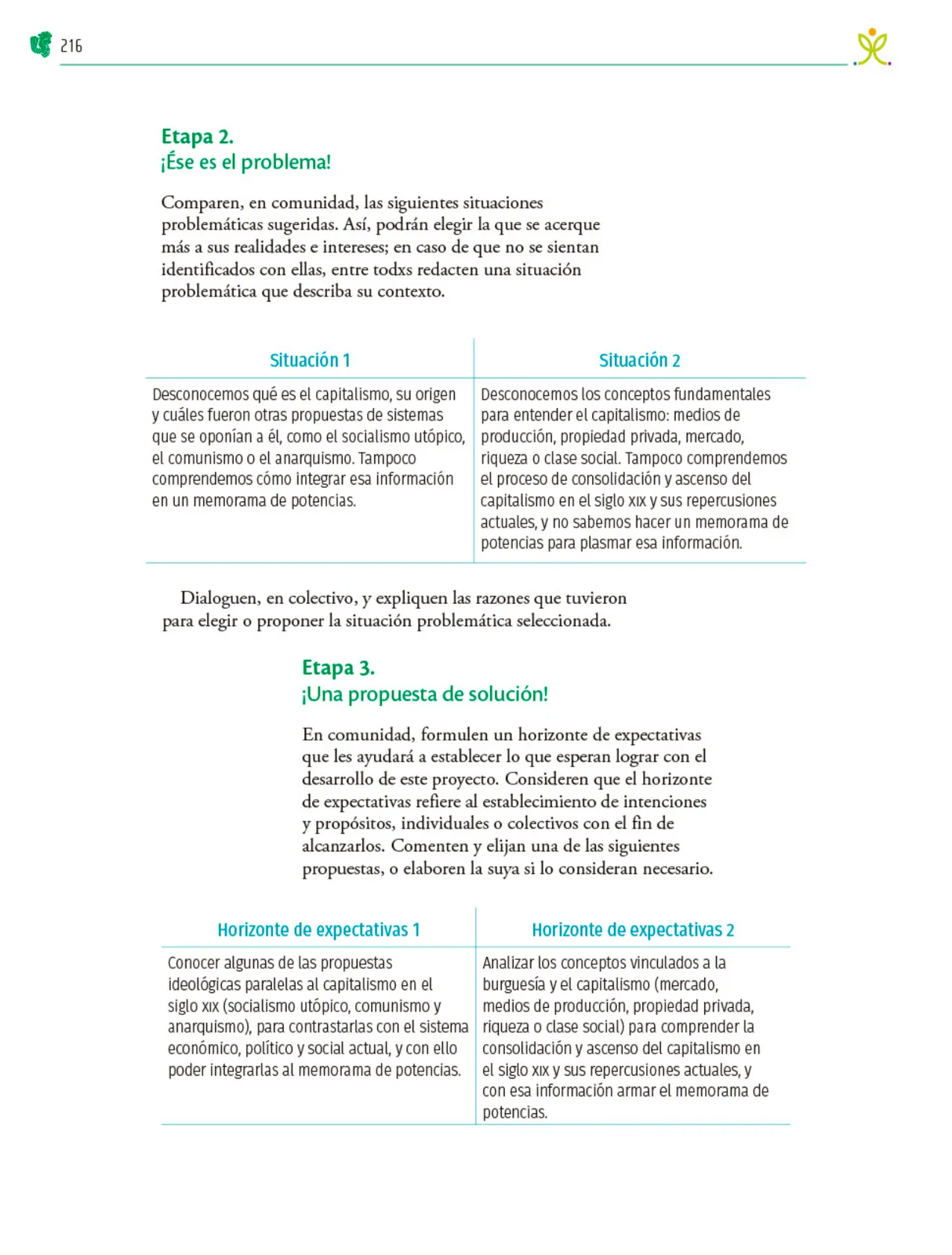 Miniatura página 217 de Colección Nanahuatzin. Nuestro libro de Proyectos.  Tomo II.  Libro de Educación Telesecundaria Grado 3°  Ciclo Escolar 2025 - 2026