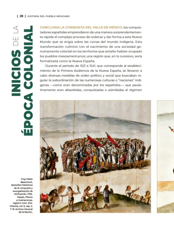 Página 29 de Historia del pueblo mexicano. Libro de Educación Secundaria Grado 1° Ciclo Escolar 2025 - 2026