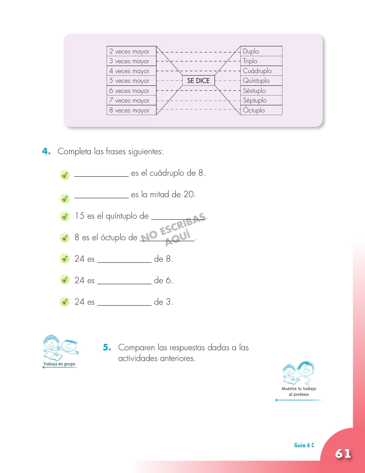 Miniatura página 61 de Matematica 3° · Cartilla 01