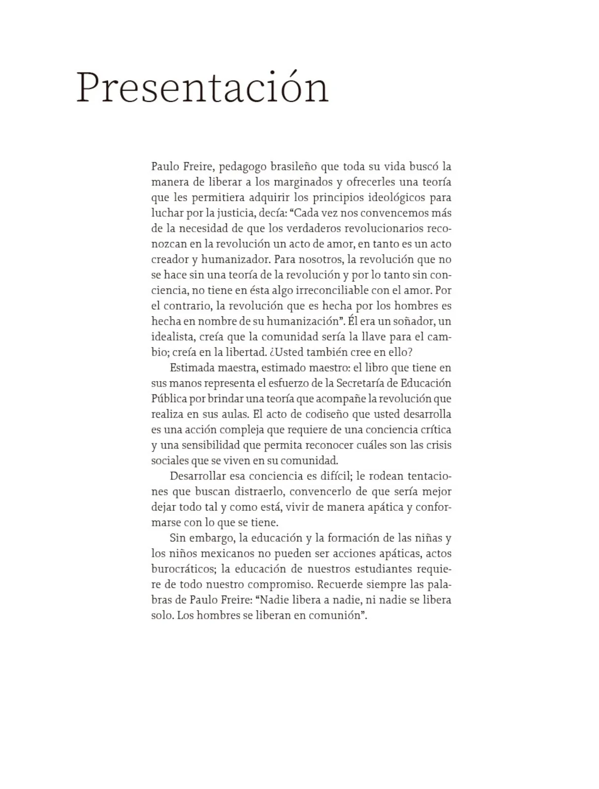 Página 4 de Un libro sin recetas, para la maestra y el maestro. Fase 3 Libro de Educación Primaria Grado 1°, 2° Ciclo Escolar 2025 - 2026