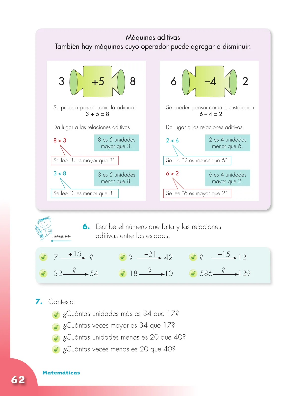 Miniatura página 62 de Matematica 3° · Cartilla 01