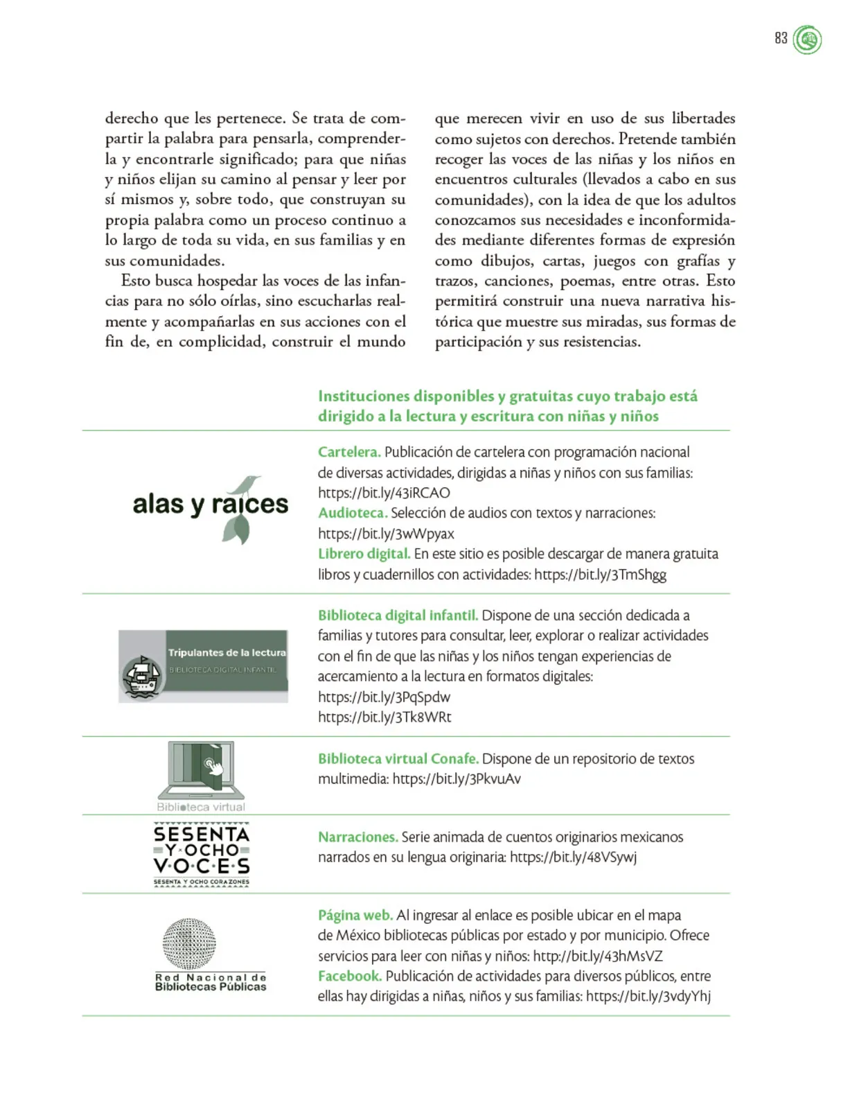 Página 84 de Crianza para la libertad. Libro para las familias. Fase 2 Libro de Educación Preescolar Grado 1°, 2°, 3° Ciclo Escolar 2025 - 2026