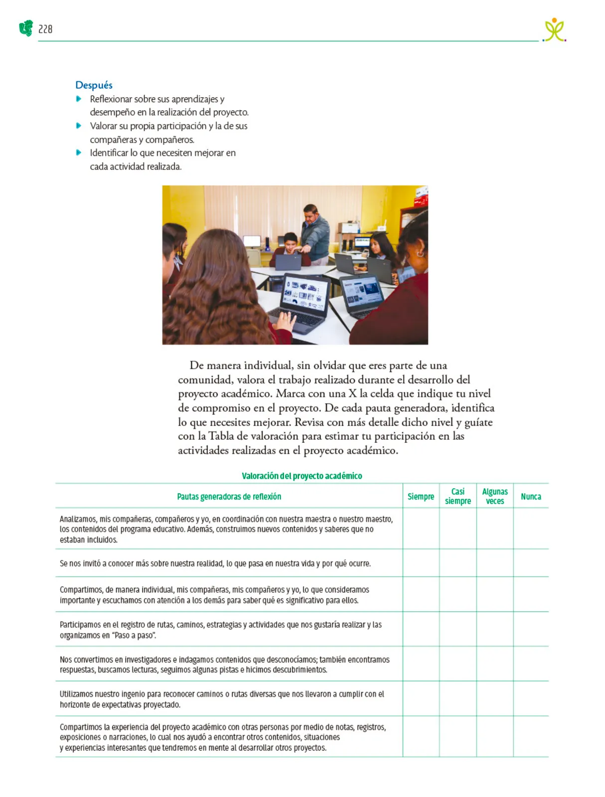 Miniatura página 229 de Colección Nanahuatzin. Nuestro libro de Proyectos.  Tomo II.  Libro de Educación Telesecundaria Grado 3°  Ciclo Escolar 2025 - 2026