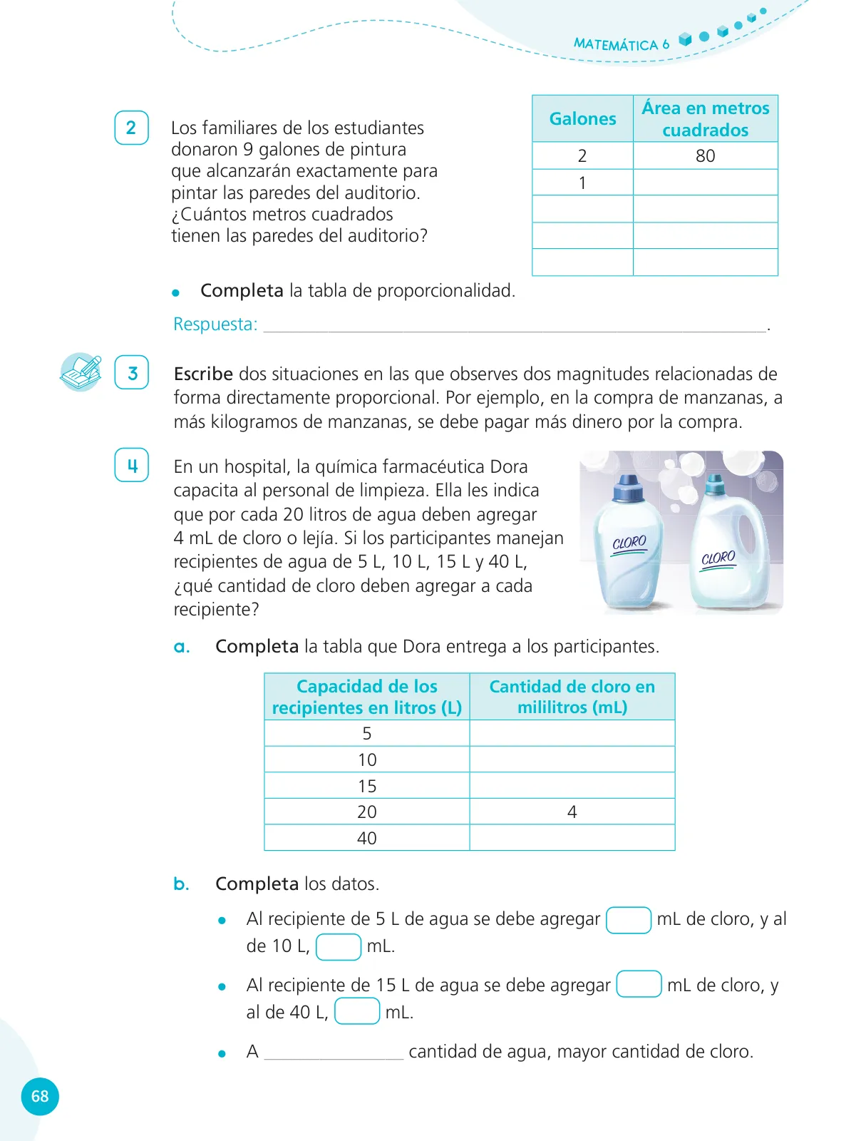 Página 70 de Cuadernillo de Matemática 6, sexto grado de Primaria · 2023