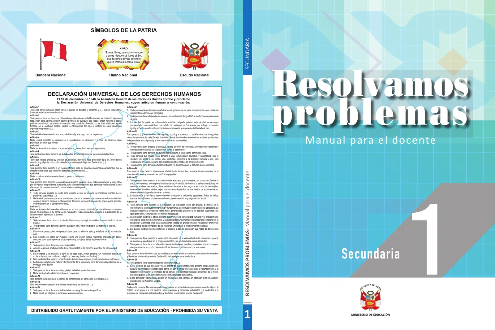 Miniatura página 1 de Resolvamos problemas 1 : manual para el docente 2018 · 2018