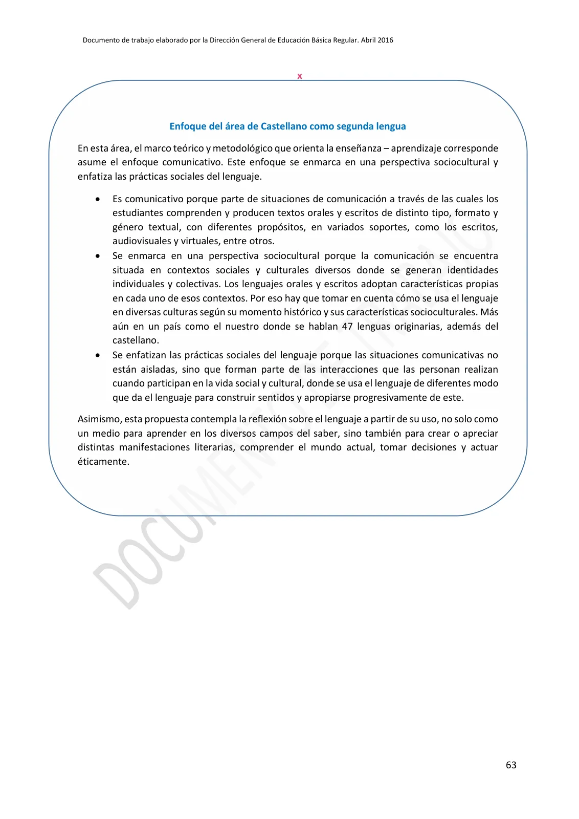 Miniatura página 63 de Programa curricular de Educación Inicial · 2016