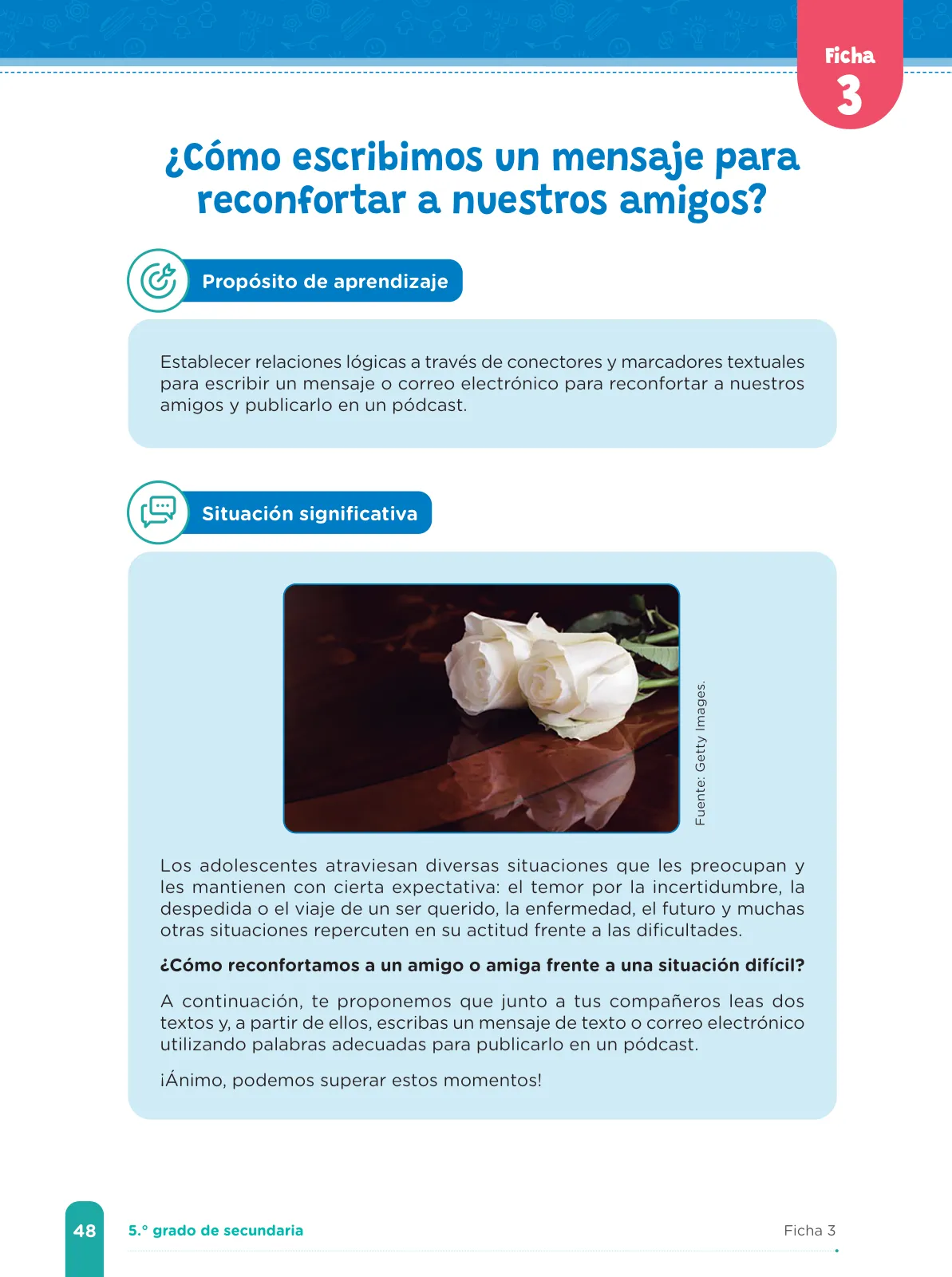 Página 50 de Fichas de aprendizaje de Comunicación 5 · 2024