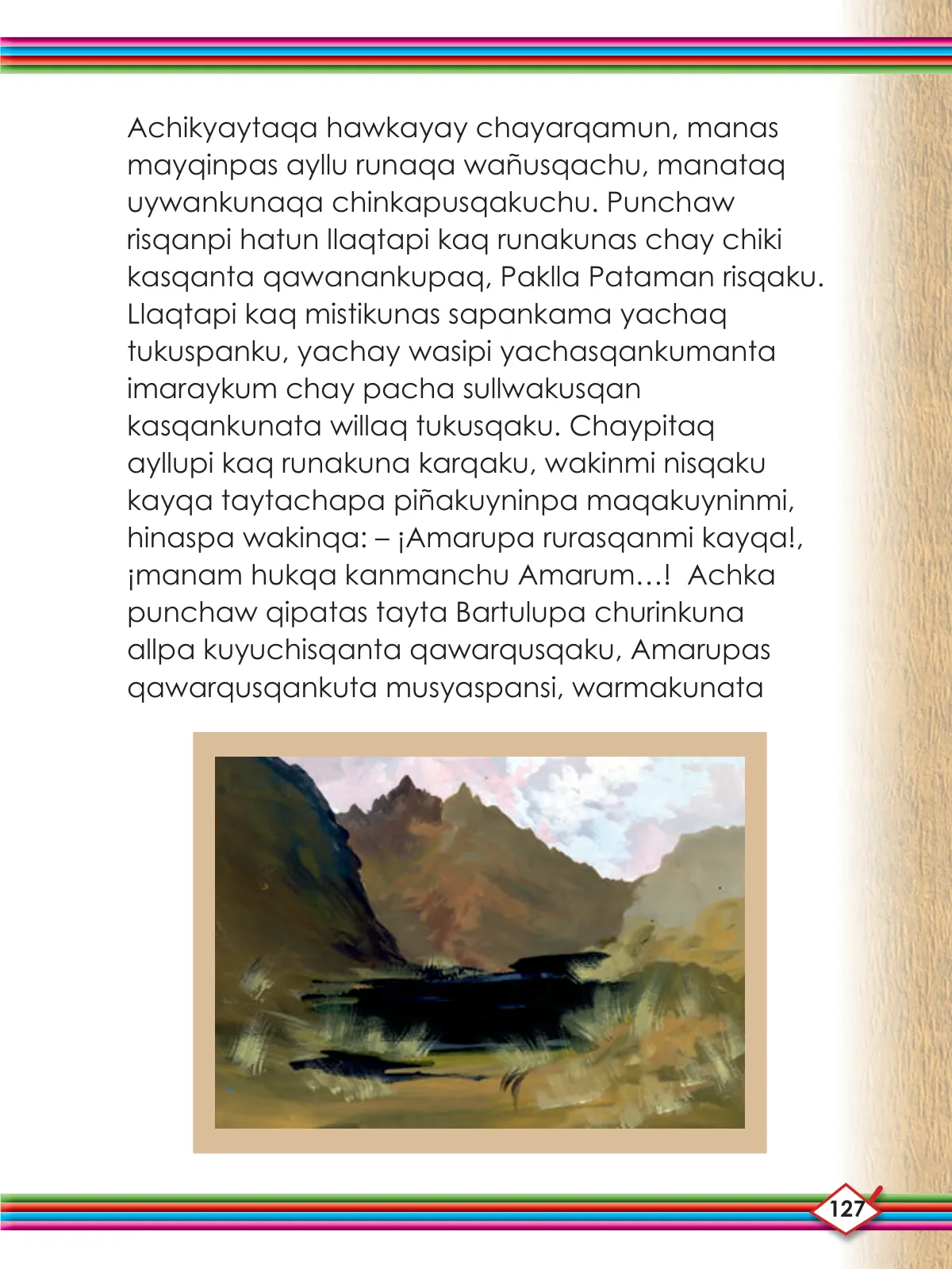Página 129 de Willakuykuna maytu - Chanka Literatura 1 - 1° Secundaria - Quechua chanka · 2023