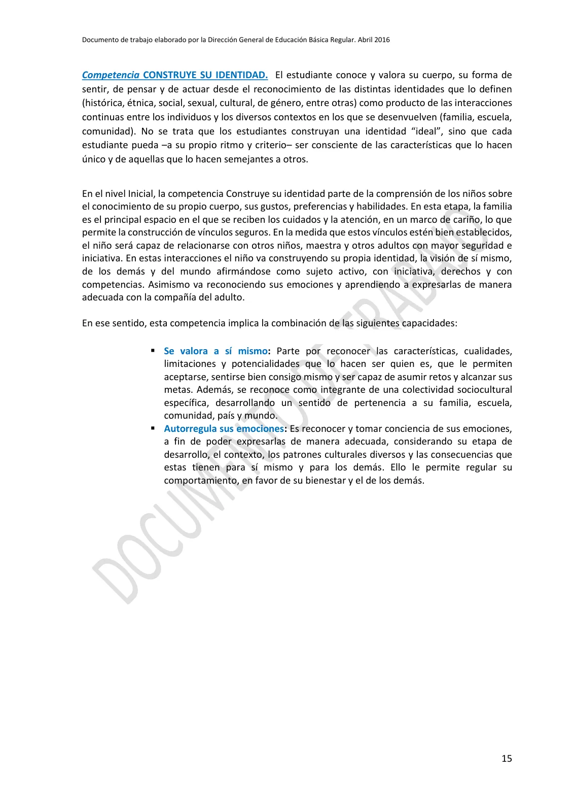 Miniatura página 15 de Programa curricular de Educación Inicial · 2016