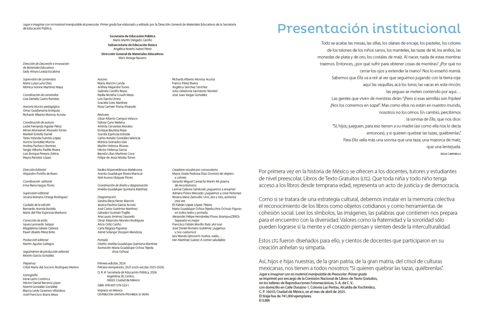 Miniatura página 3 de Jugar e imaginar con mi material manipulable de Preescolar.   Libro de Educación Preescolar Grado 1°  Ciclo Escolar 2025 - 2026