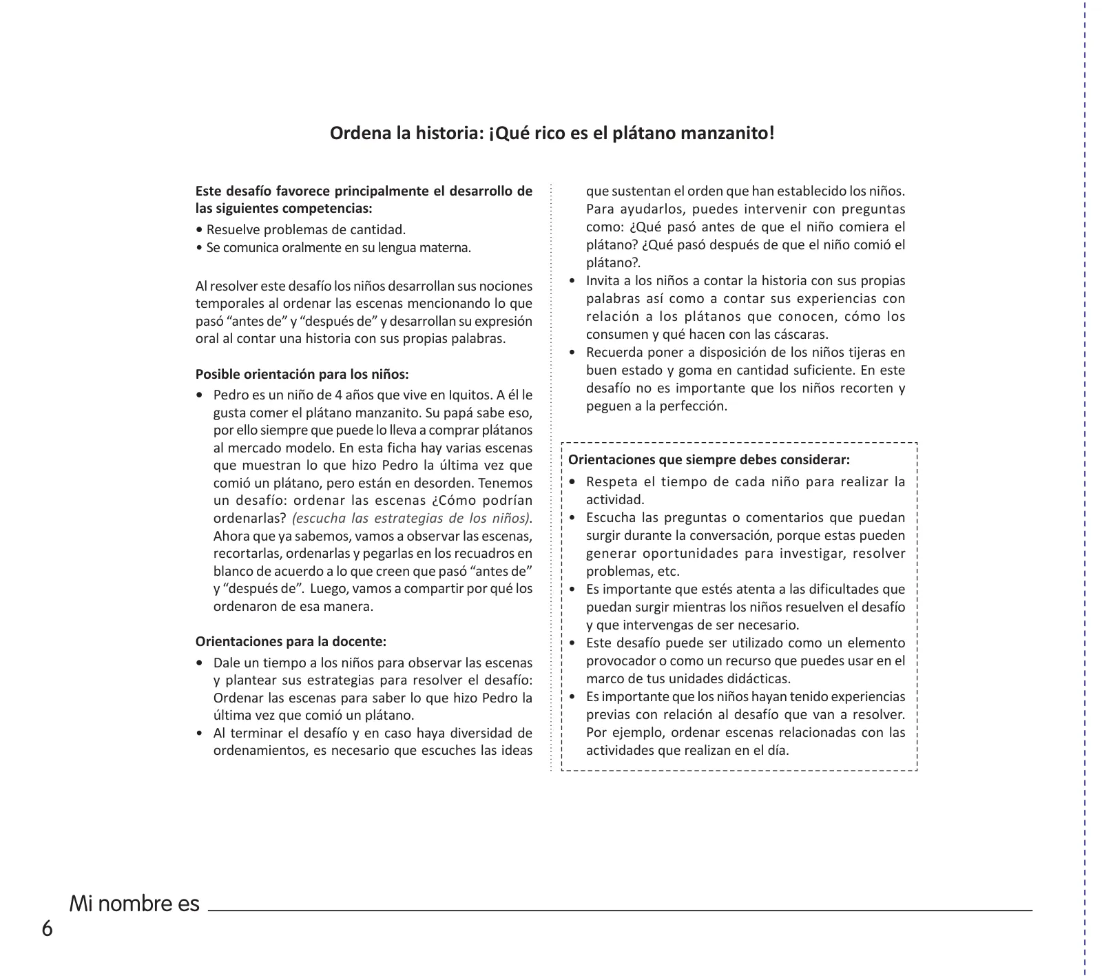 Página 8 de Crea, resuelve y aprende. Material impreso para niñas y niños de 4 años · 2024