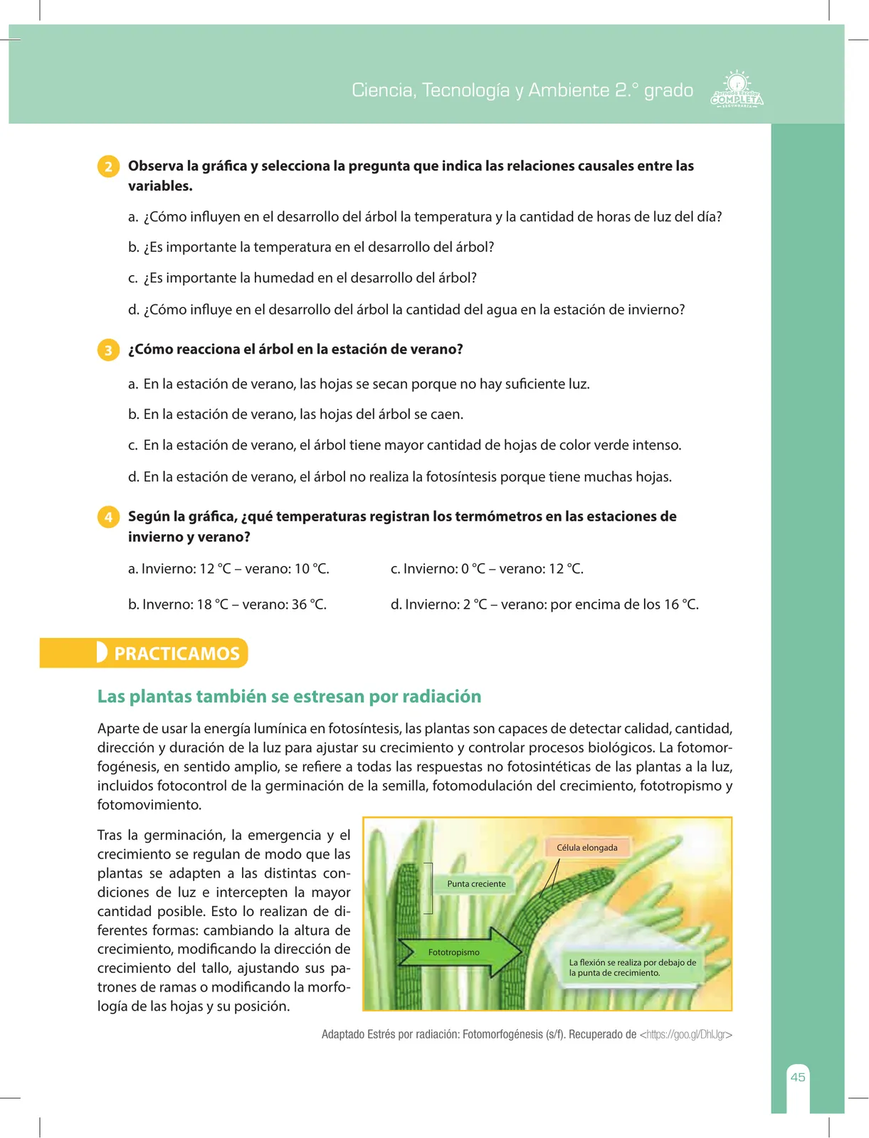 Página 45 de Ciencia, Tecnología y Ambiente 2 : cuaderno de reforzamiento pedagógico - JEC · 2016