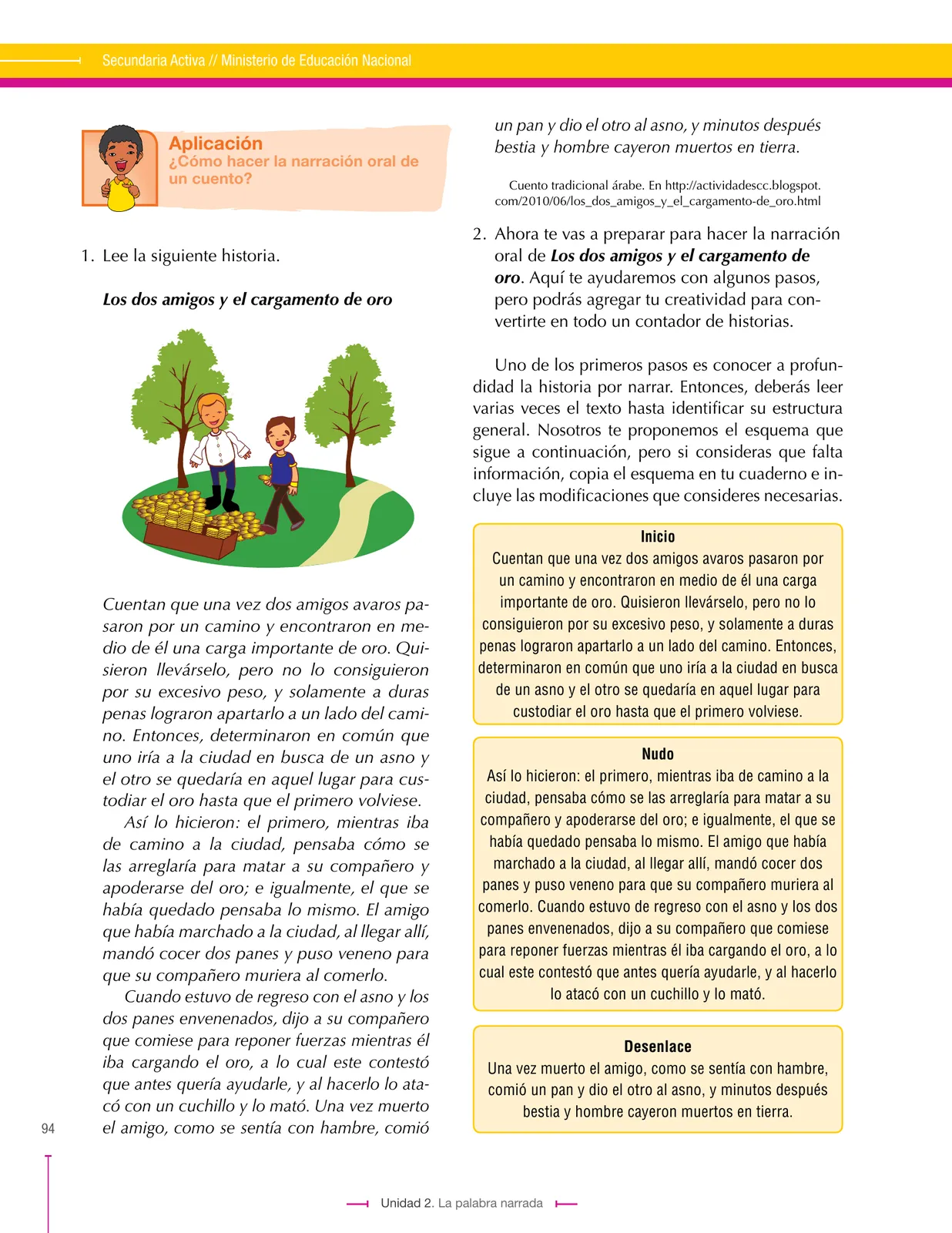 Página 94 de Lenguaje 8° · Secundaria Activa