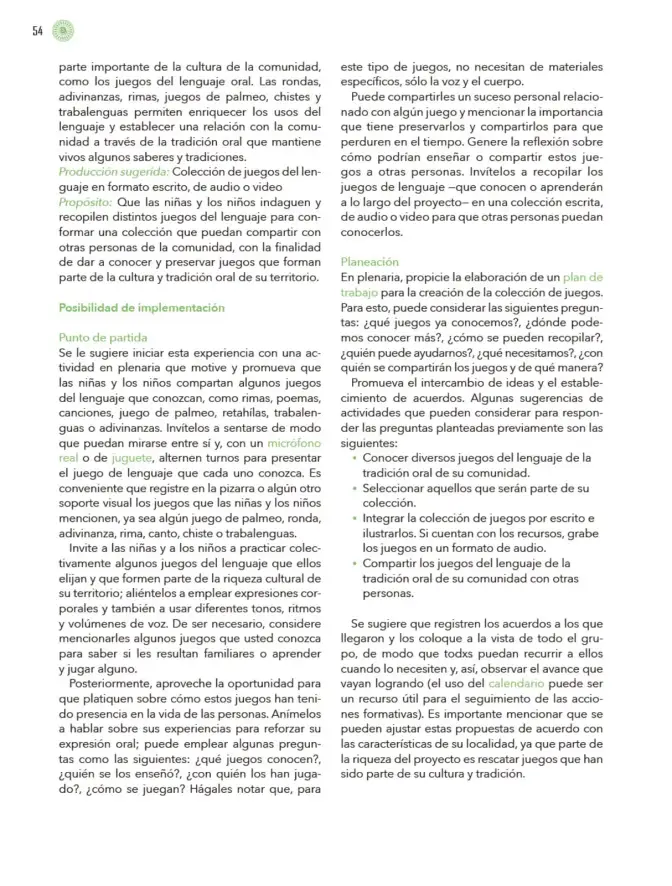Página 55 de Modalidades de trabajo para la acción transformadora y el codiseño Libro de Educación Preescolar Grado 1°, 2°, 3° Ciclo Escolar 2025 - 2026
