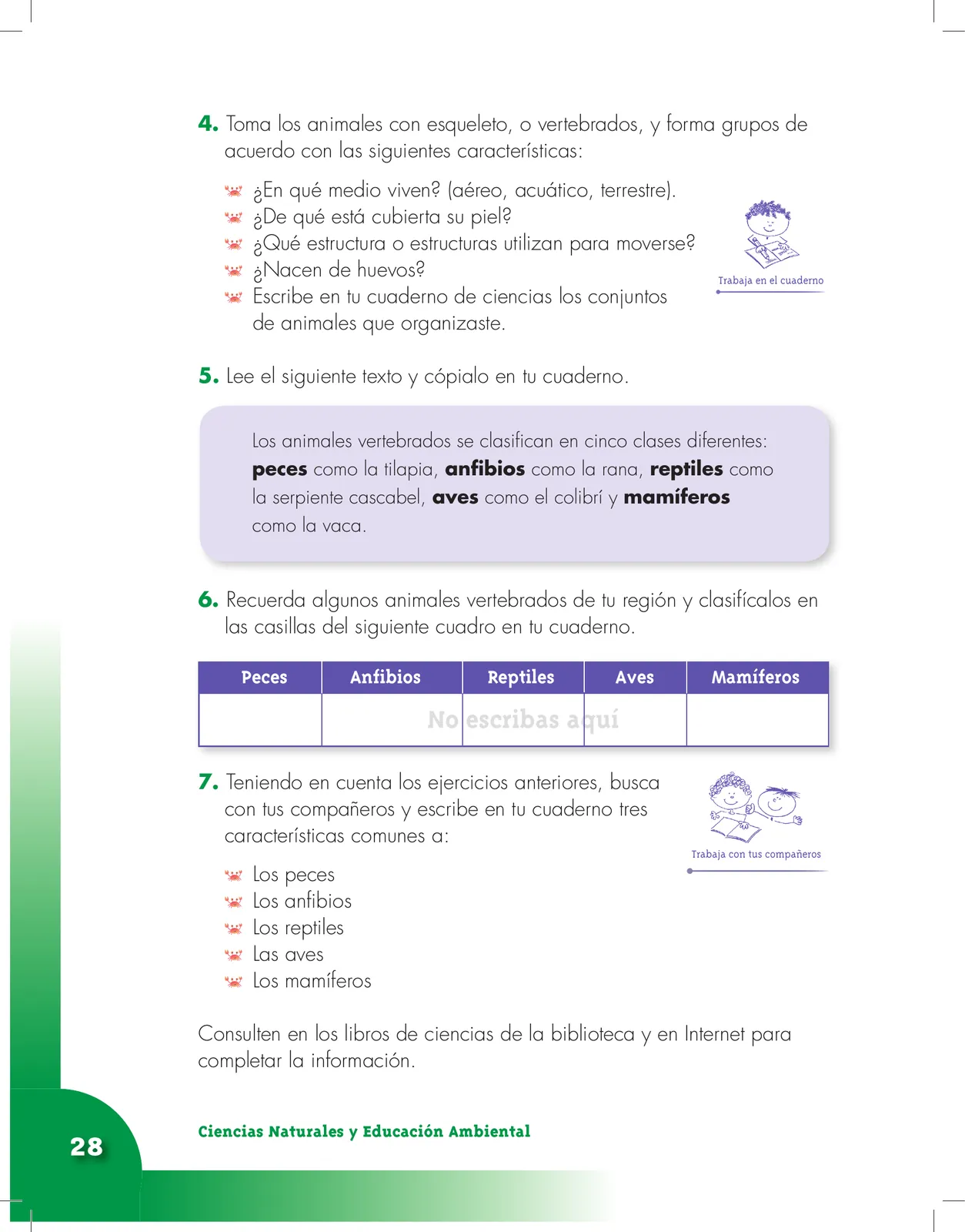 Página 28 de Ciencias Naturales 3° · Cartilla 01