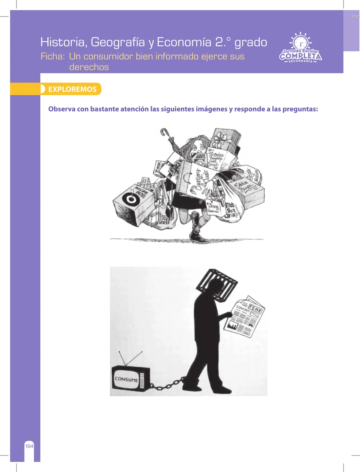 Miniatura página 184 de Historia, Geografía y Economía 2 : cuaderno de reforzamiento pedagógico - JEC ﻿ · 2016