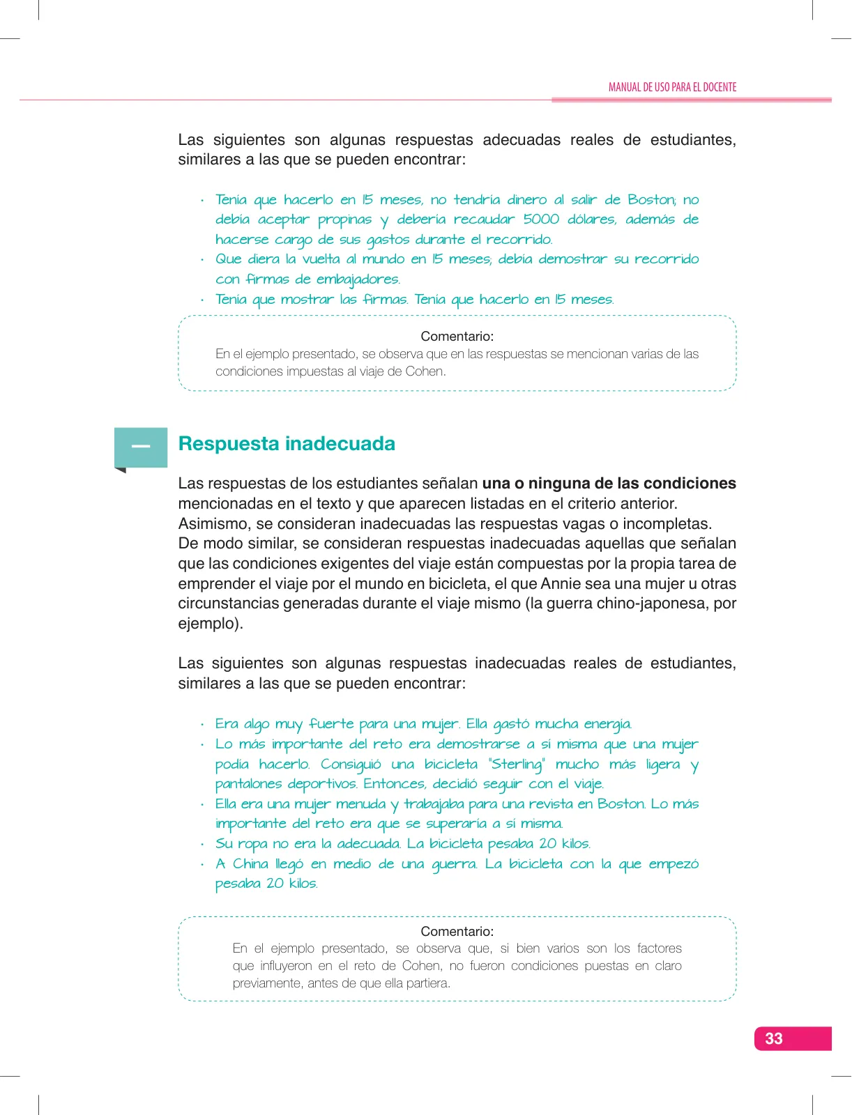 Miniatura página 33 de Comunicación, kit de evaluación Demostrando lo que aprendimos, 2do. secundaria : manual de uso para el docente · 2016