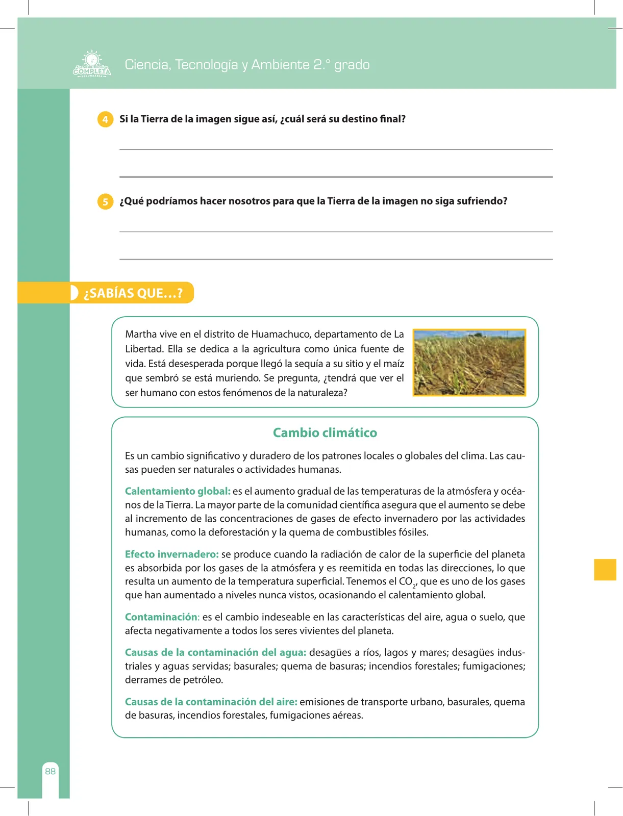 Página 88 de Ciencia, Tecnología y Ambiente 2 : cuaderno de reforzamiento pedagógico - JEC · 2016