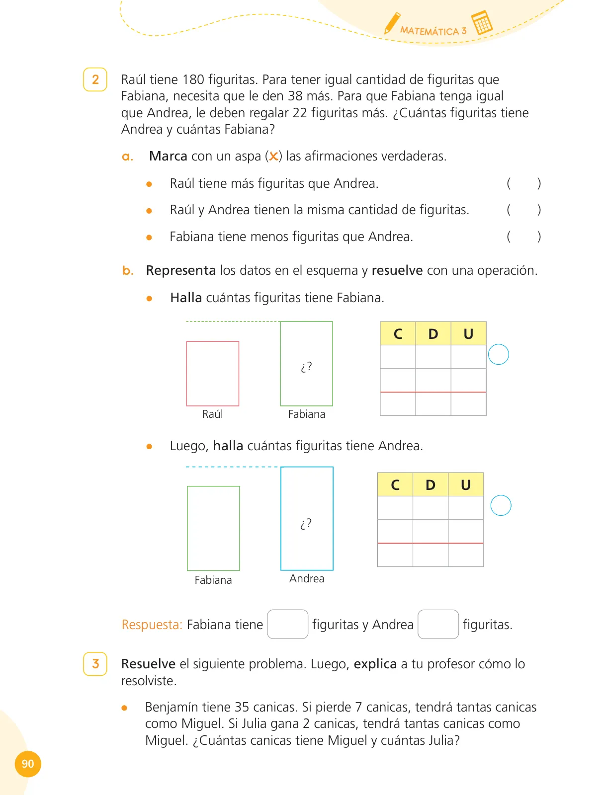 Página 92 de Cuadernillo de Matemática 3, tercer grado de Primaria · 2023
