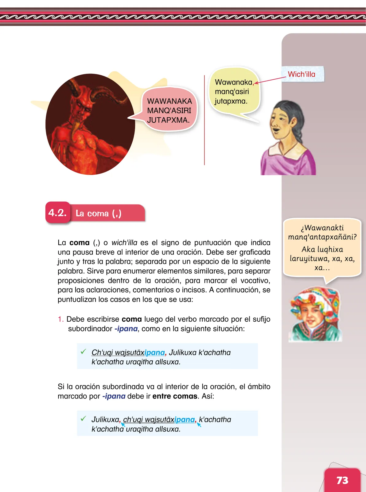 Página 75 de Aymara arutha chiqapa qillqañataki panka = Manual de escritura Aimara · 2021