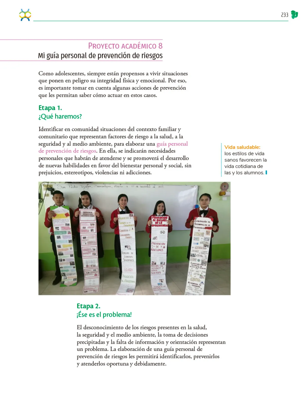 Página 234 de Colección Ximhai. Nuestro libro de Proyectos. Tomo II. Libro de Educación Telesecundaria Grado 1° Ciclo Escolar 2025 - 2026