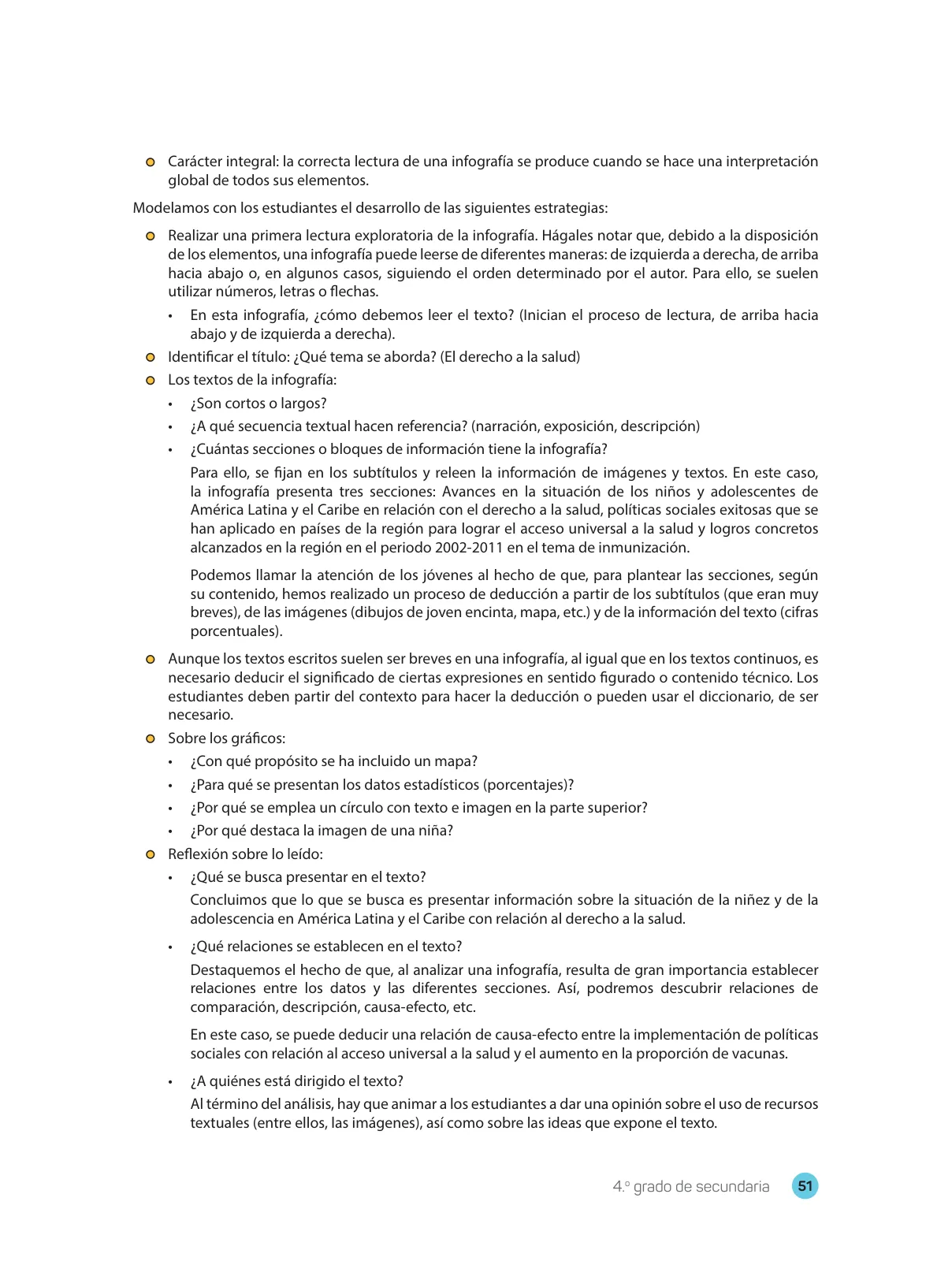 Miniatura página 53 de Comprensión lectora 4 : manual para el docente de cuarto grado de Secundaria · 2017