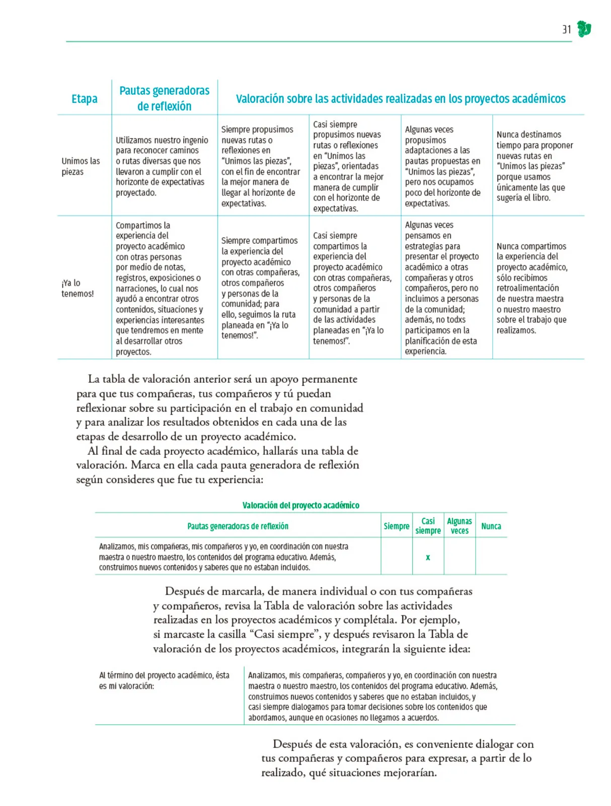 Miniatura página 32 de Colección Ximhai. Nuestro libro de Proyectos. Tomo I.   Libro de Educación Telesecundaria Grado 1°  Ciclo Escolar 2025 - 2026