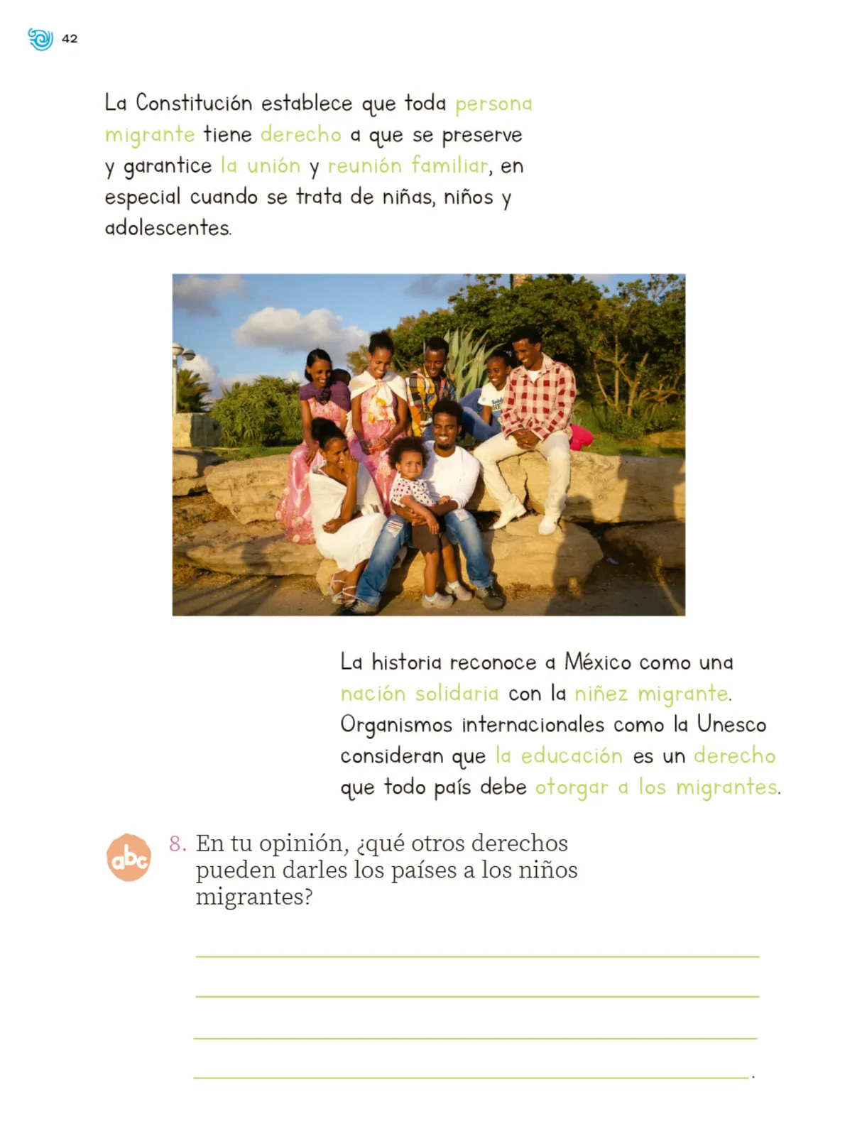 Miniatura página 43 de Múltiples lenguajes. Trazos y palabras.   Libro de Educación Primaria Grado 1°  Ciclo Escolar 2025 - 2026